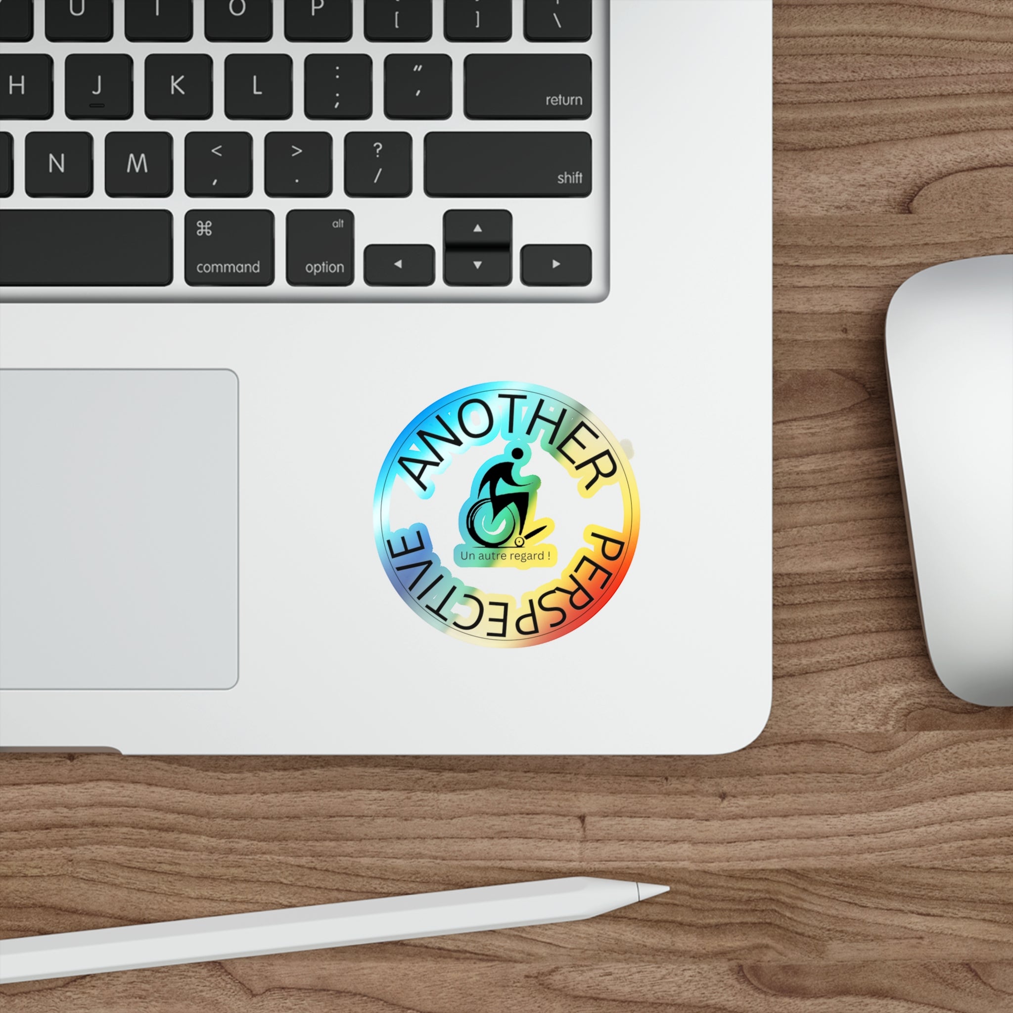 Holographic Die-Cut Stickers - Positive Vibe Stickers, Gift for Cyclists, Eco-Friendly Decor, Skateboard Accessories, Inspirational Stickers