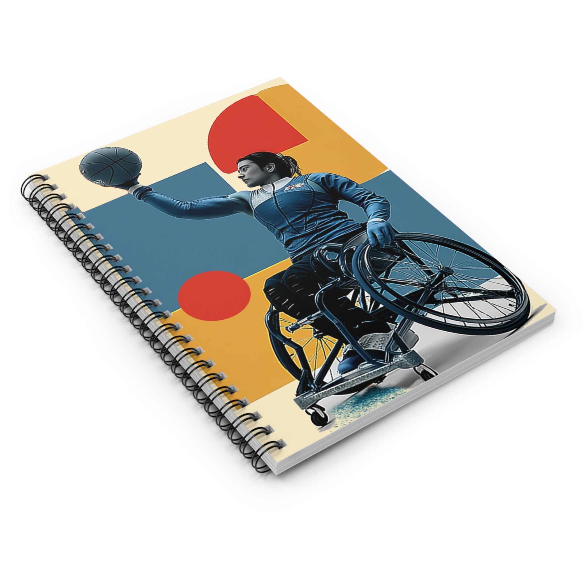 Inspirational Spiral Notebook Basket- Empowering Artwork, Ideal for Goal-Setting, Journaling, Gifts for Athletes, Rehab Tools, Women's Empowerment