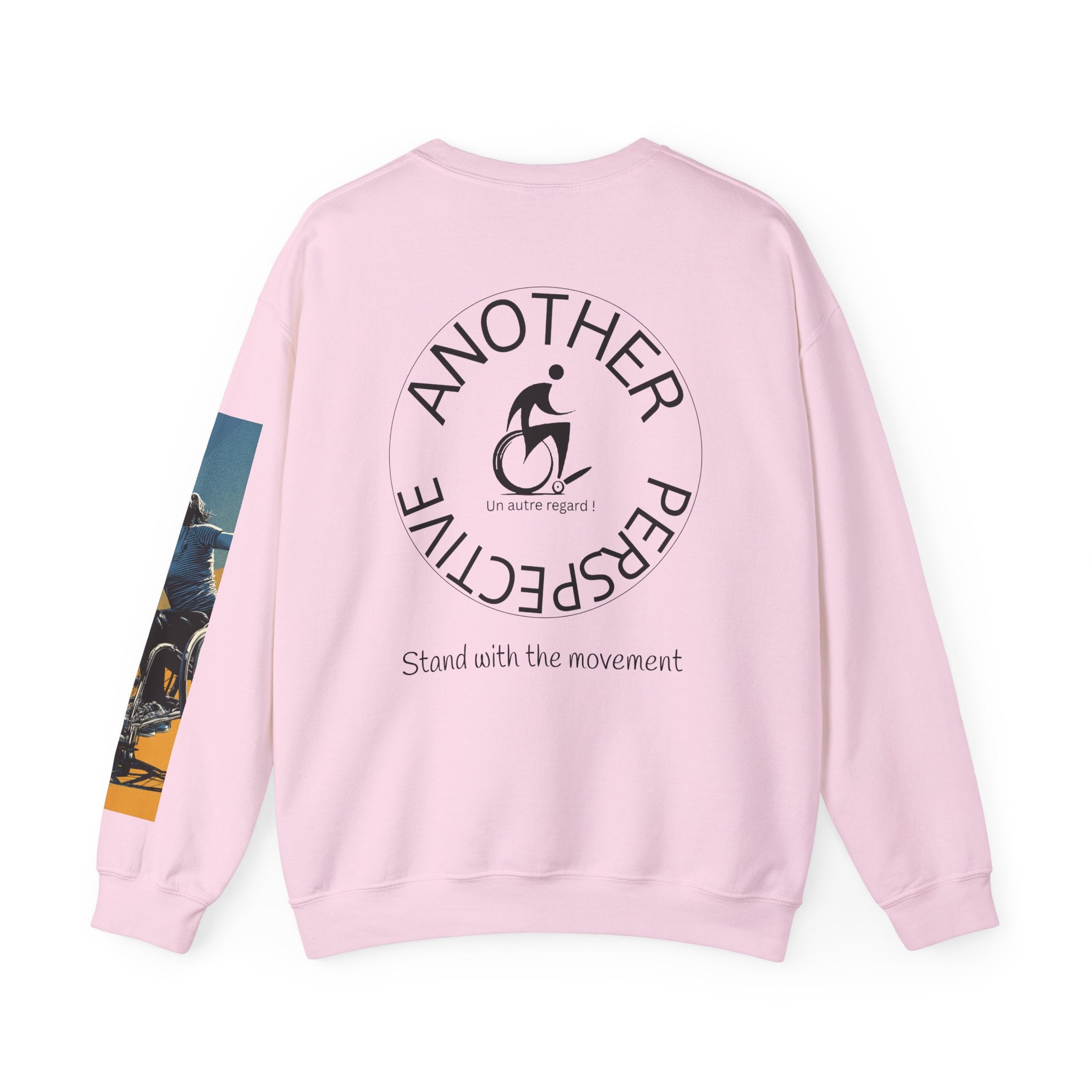 Inclusive WheelChair Course Sports Themed Sweatshirt for Empowerment, Unisex Heavy Blend Crewneck, Inspirational Gift for Activists