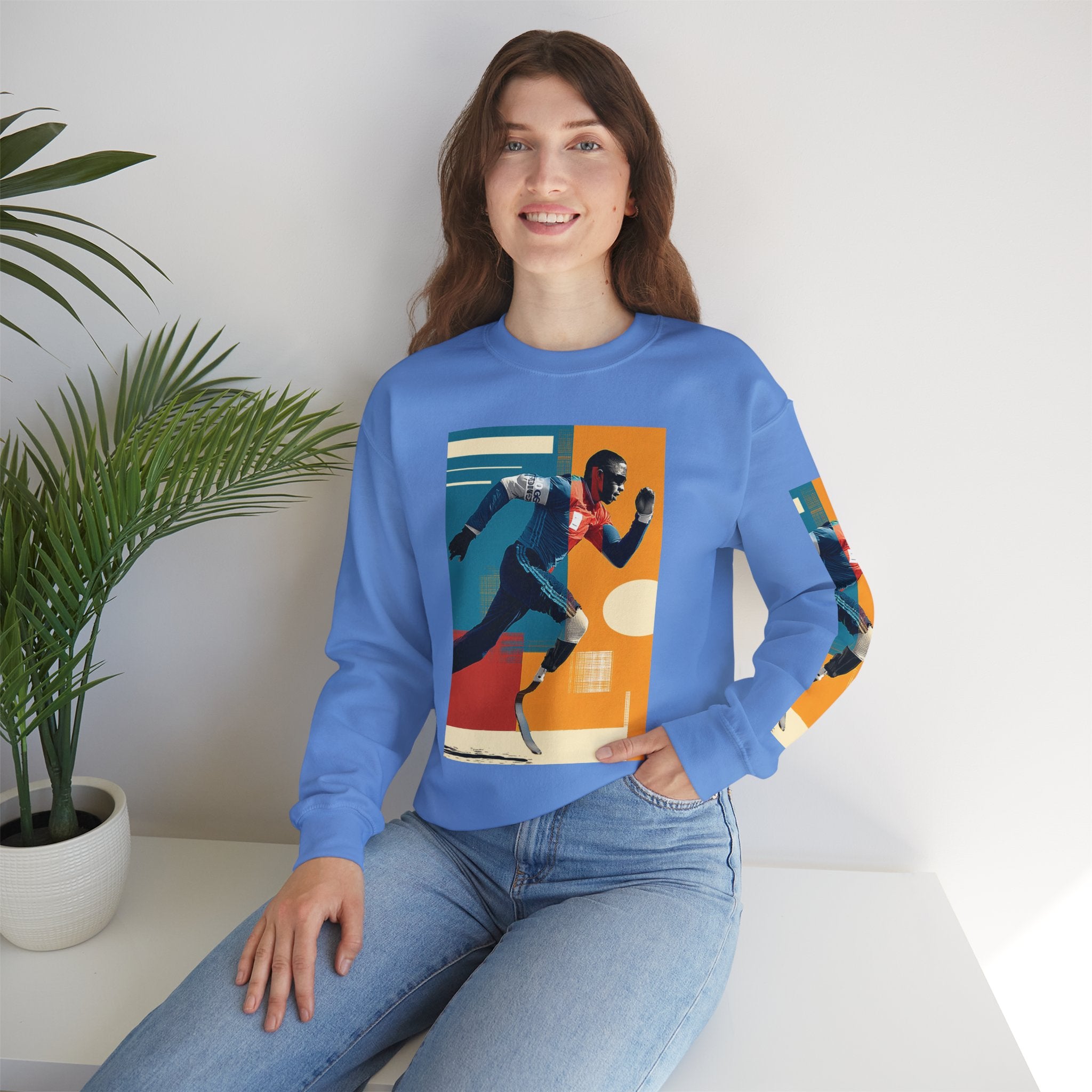Inclusive Course Sports Themed Sweatshirt for Empowerment, Unisex Heavy Blend Crewneck, Inspirational Gift for Activists