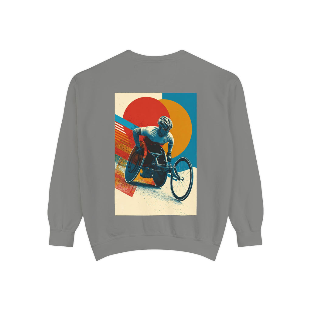 Inspirational Unisex Sweatshirt - Motivational Sports Wheelchair course Design | Perfect for Coaches, Athletes, Gifts, Casual Wear, and Events