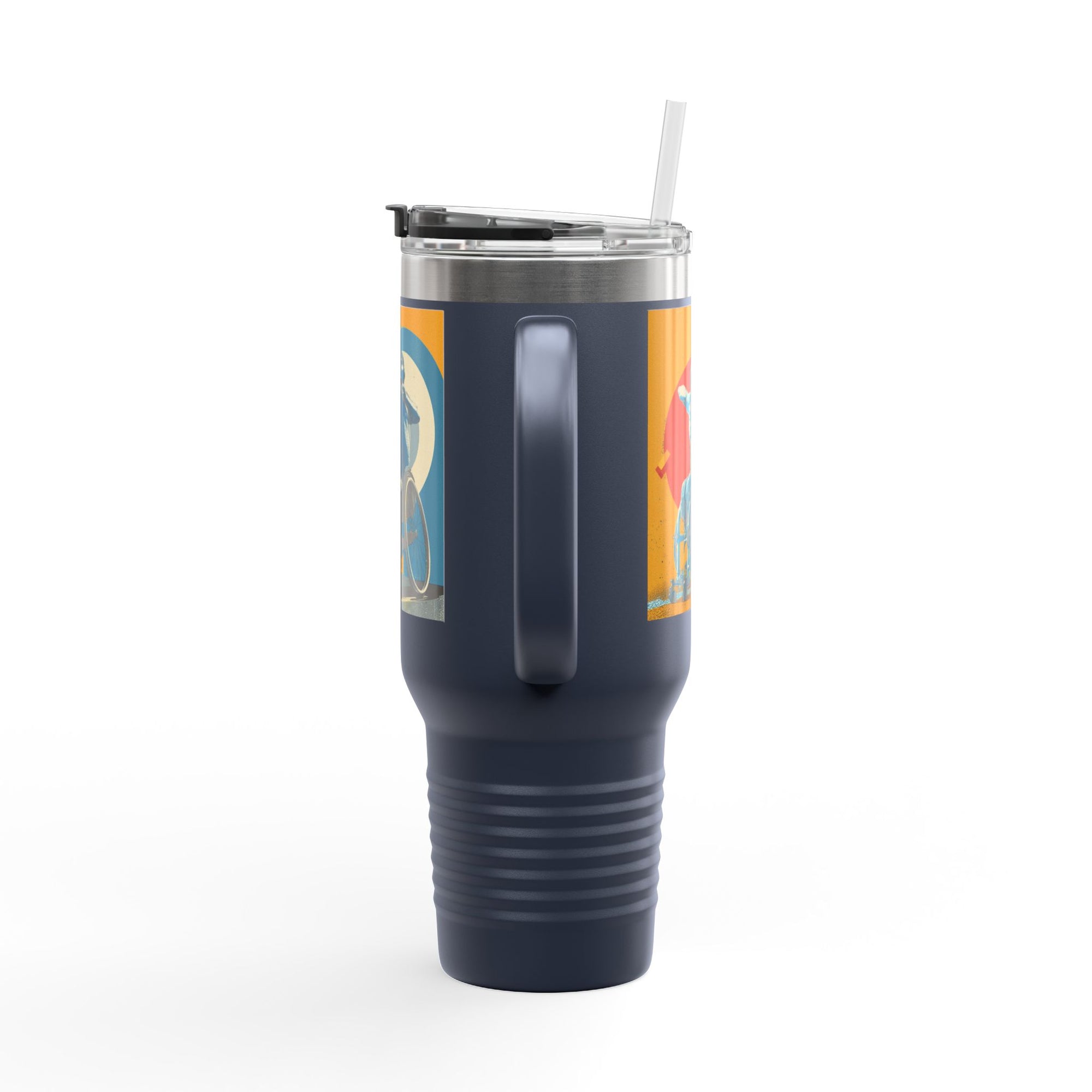Vibrant Insulated Travel Mug for On-the-Go Coffee Lovers, Motivational Mug, Daily Hydration, Sports Enthusiast Gift