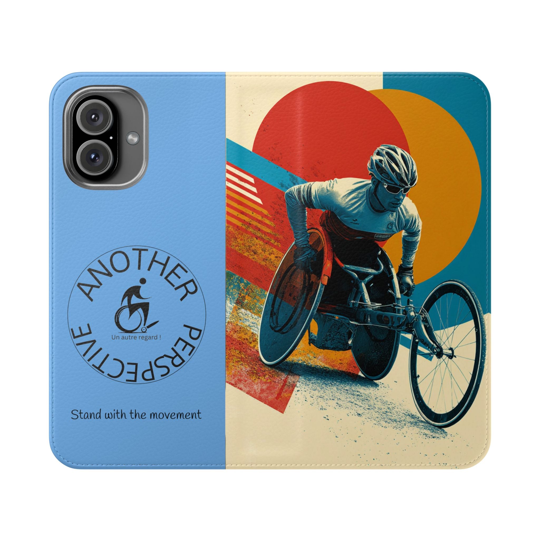 Mobility Advocate Flip Case for Phone Wheelchair, Supportive Gift for Activists, Stylish Wallet Phone Case, Perfect for Everyday Use