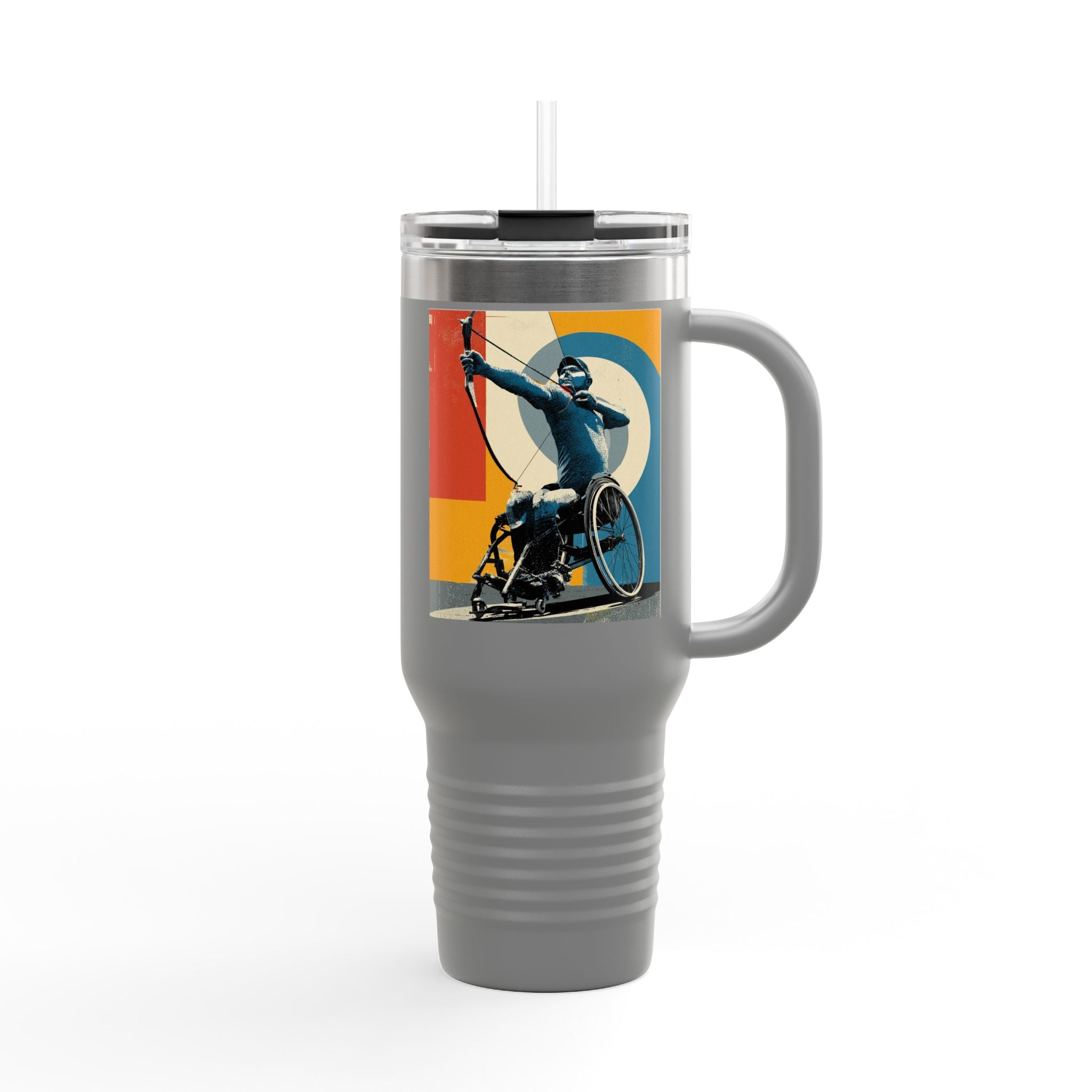 Vibrant Insulated Travel Mug for On-the-Go Coffee Lovers, Motivational Mug, Daily Hydration, Sports Enthusiast Gift
