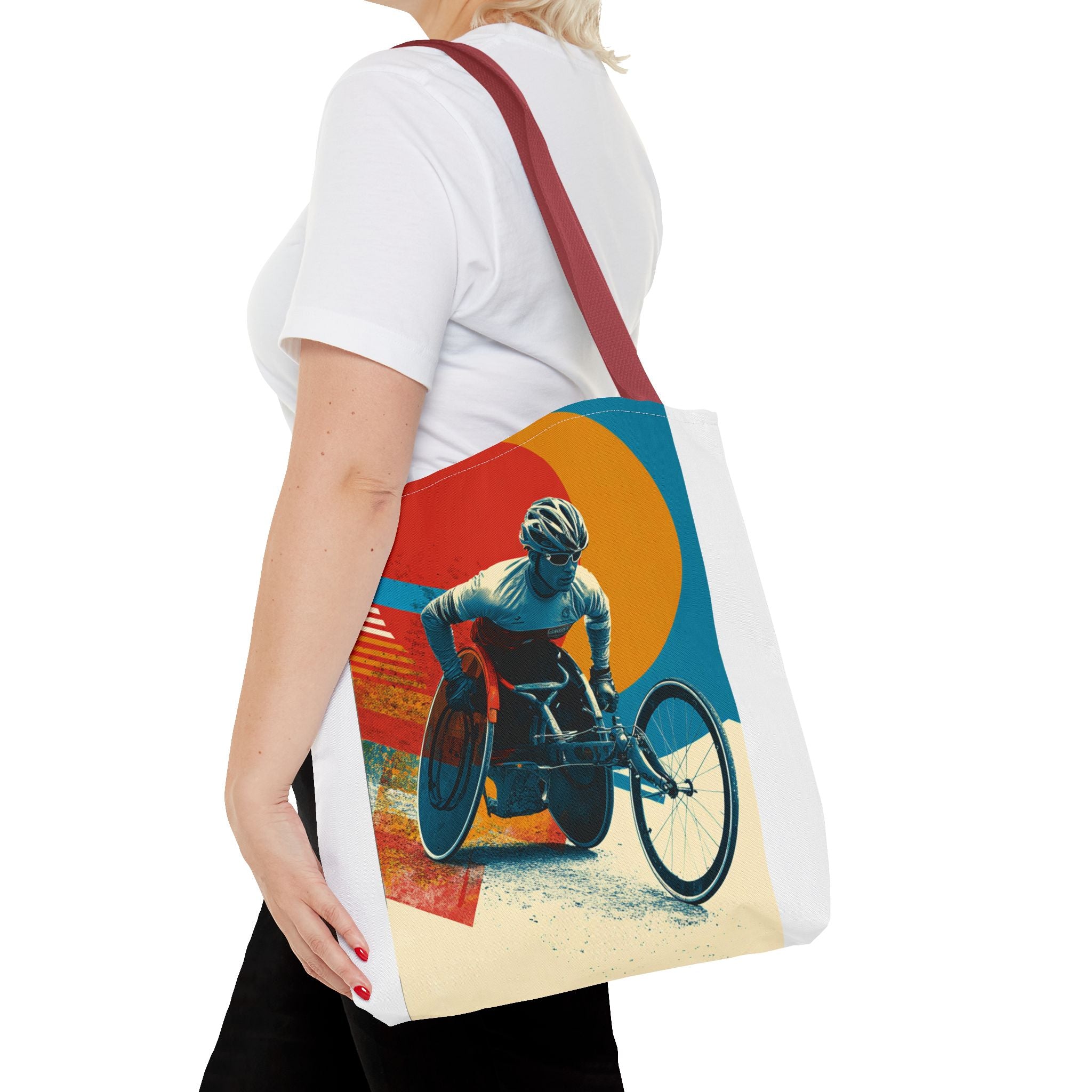 Inspirational Wheelchair Sports Tote Bag | Motivational Gym Bag, Everyday Use, Eco-Friendly Gift, Unique Sporty Design