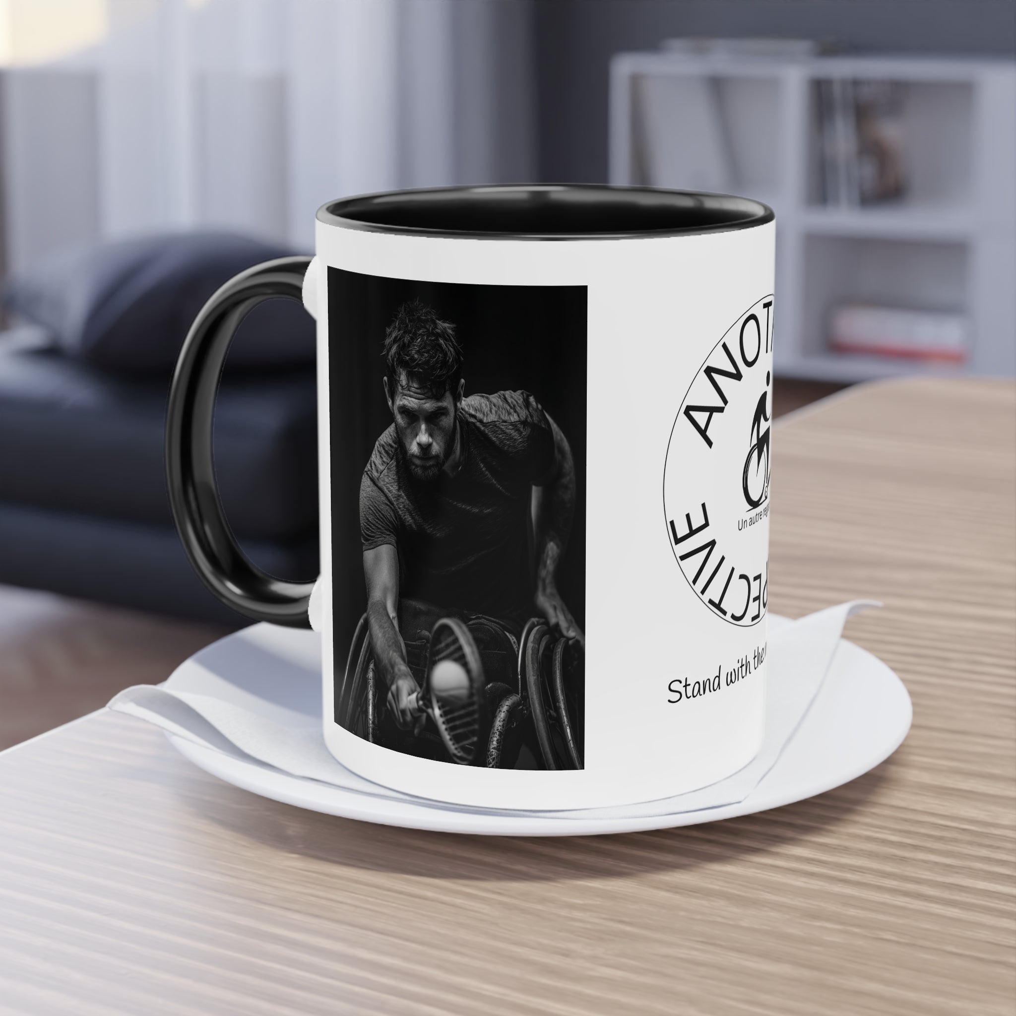 Dynamic Two-Tone Coffee Mug Tennis,  Ideal Gift for Athletes, Motivational Morning Caffeine Boost, Sports Lover Cup