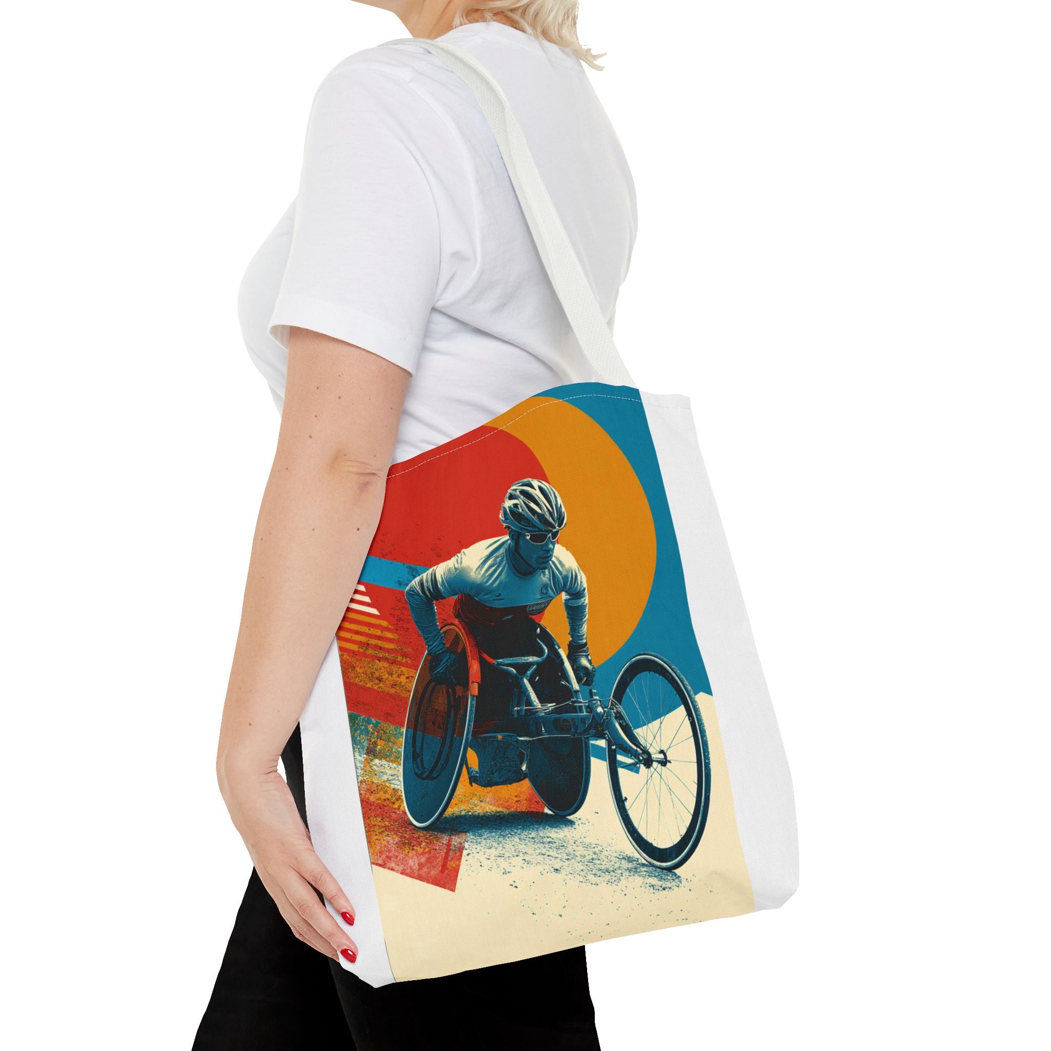 Inspirational Wheelchair Sports Tote Bag | Motivational Gym Bag, Everyday Use, Eco-Friendly Gift, Unique Sporty Design
