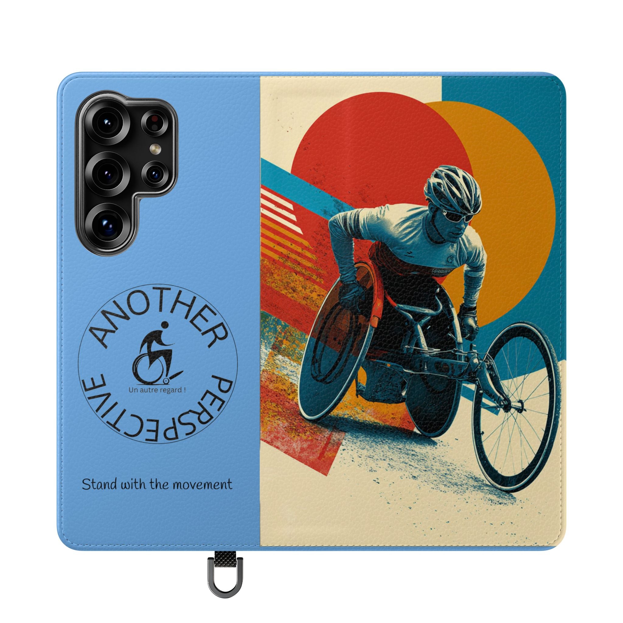 Mobility Advocate Flip Case for Phone Wheelchair, Supportive Gift for Activists, Stylish Wallet Phone Case, Perfect for Everyday Use