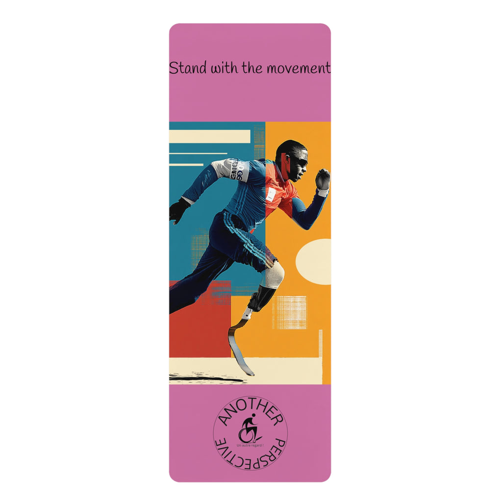 Rubber Yoga Mat with Inspirational Design - Ideal for Fitness Lovers, Home Workouts, Yoga Classes, Mindfulness, Gift for Yogis