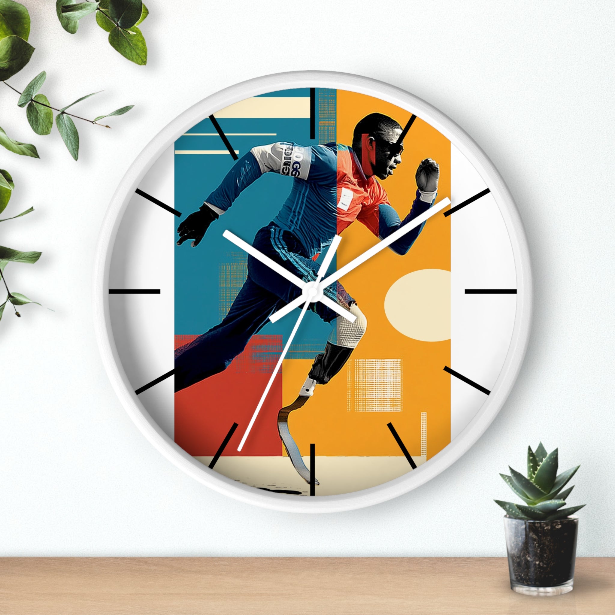 Motivational Sports Course Wall Clock, Inspirational Decor for Athletes, Fitness Gift, Perfect for Home Gym, Competition, or Office