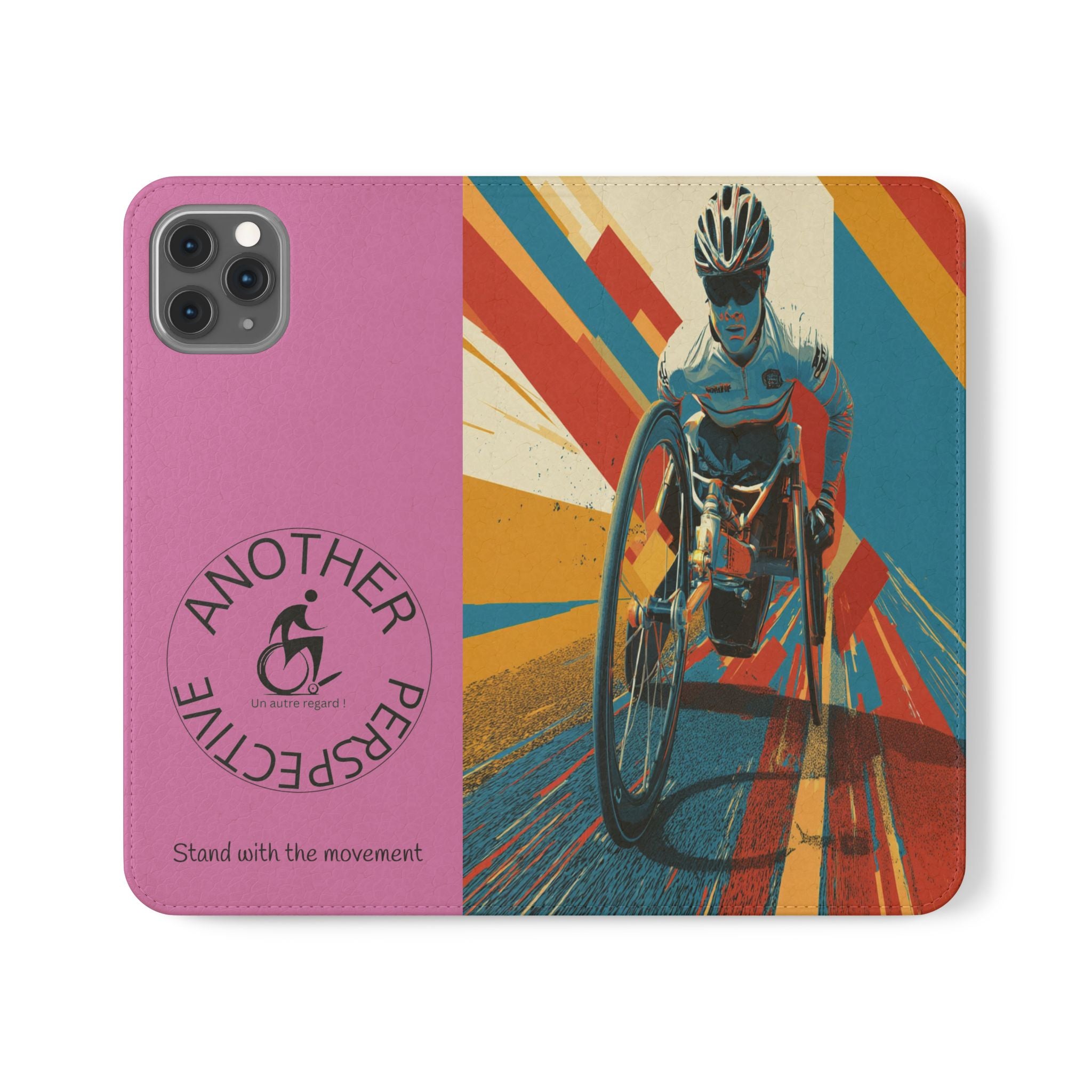 Inclusive Flip Cases for All Wheelchair, Phone Wallet, Strong & Stylish, Stand with the Movement, Perfect Gift, Everyday Use