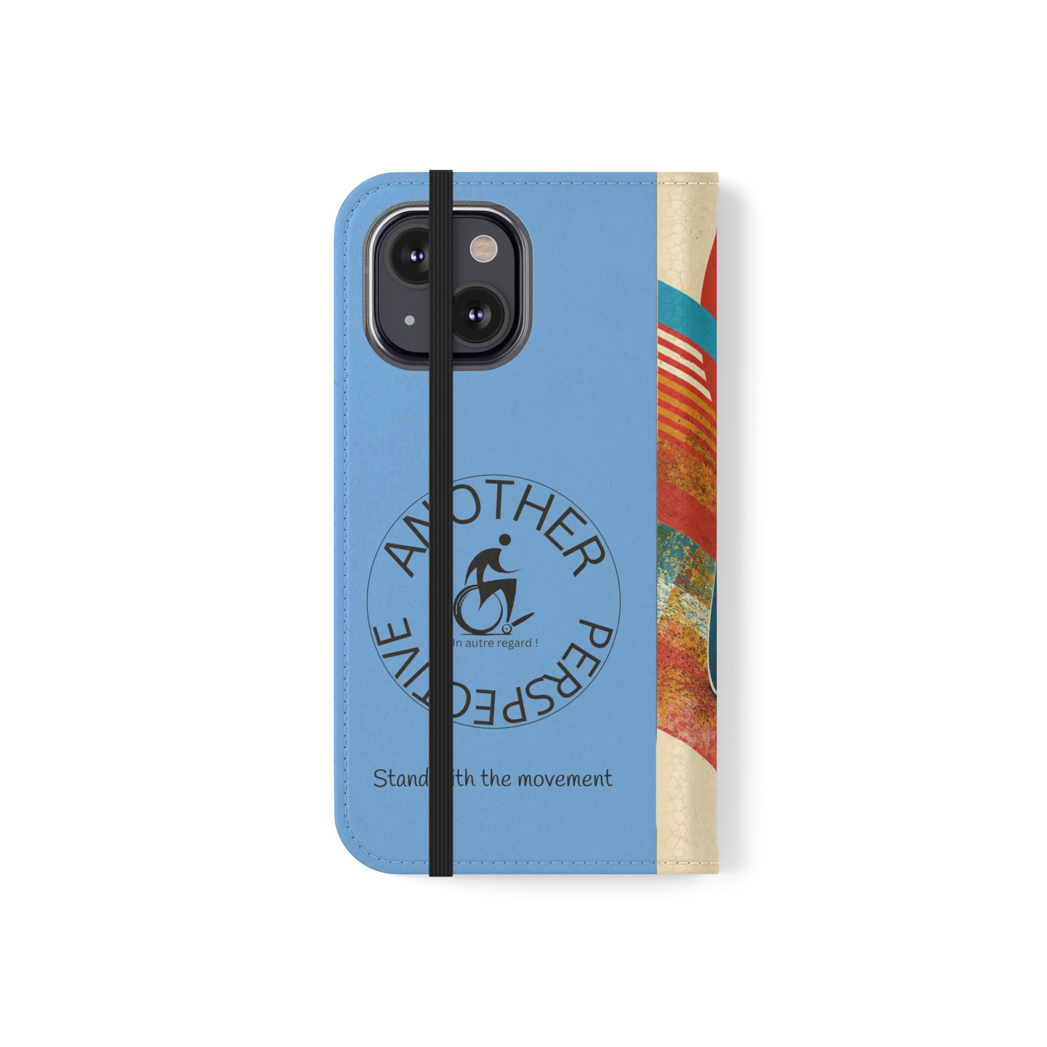 Mobility Advocate Flip Case for Phone Wheelchair, Supportive Gift for Activists, Stylish Wallet Phone Case, Perfect for Everyday Use