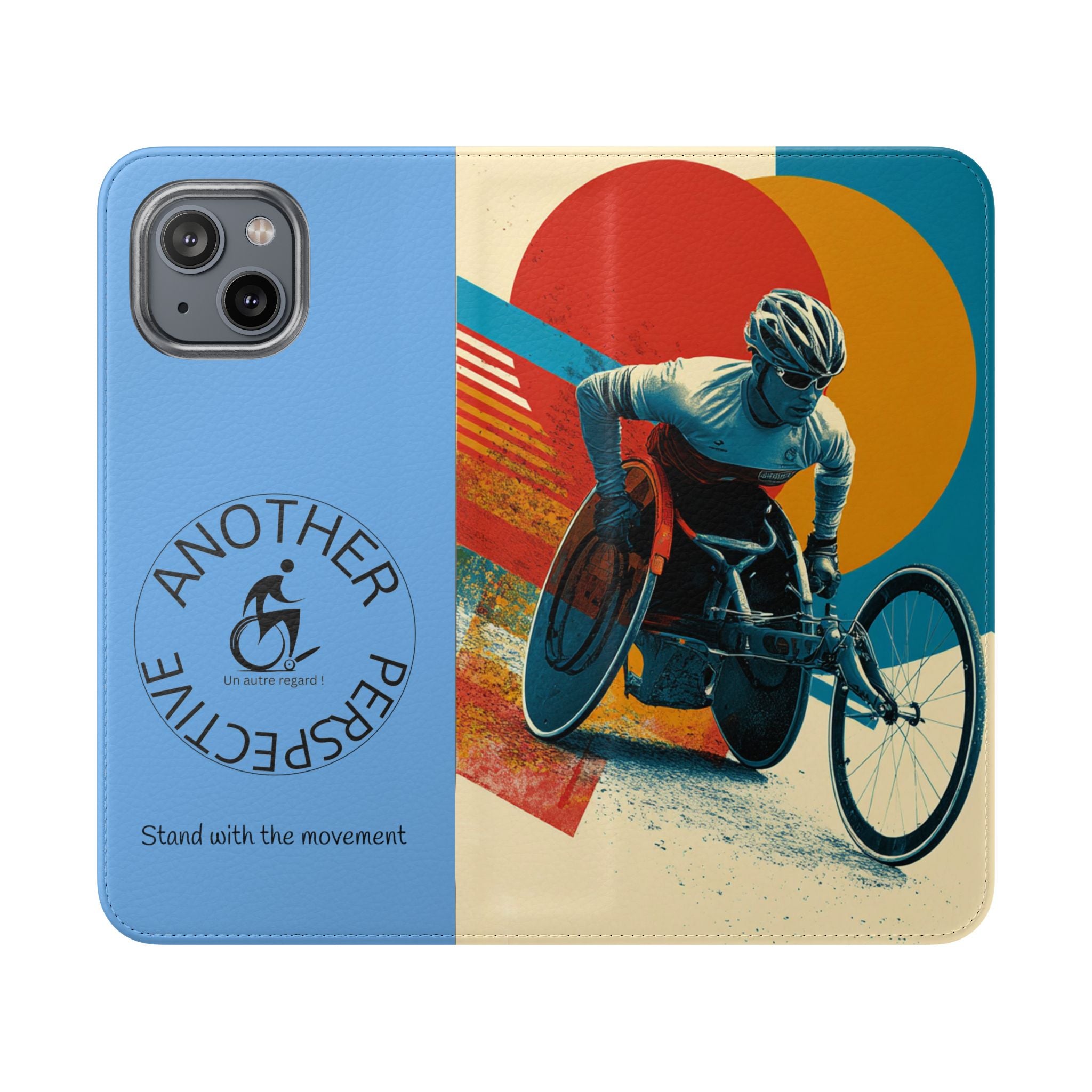 Mobility Advocate Flip Case for Phone Wheelchair, Supportive Gift for Activists, Stylish Wallet Phone Case, Perfect for Everyday Use