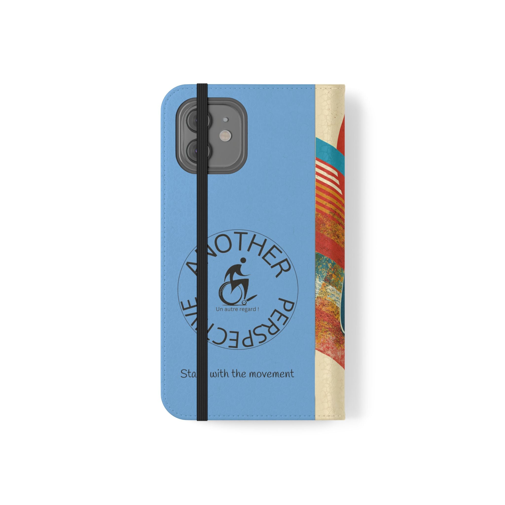 Mobility Advocate Flip Case for Phone Wheelchair, Supportive Gift for Activists, Stylish Wallet Phone Case, Perfect for Everyday Use