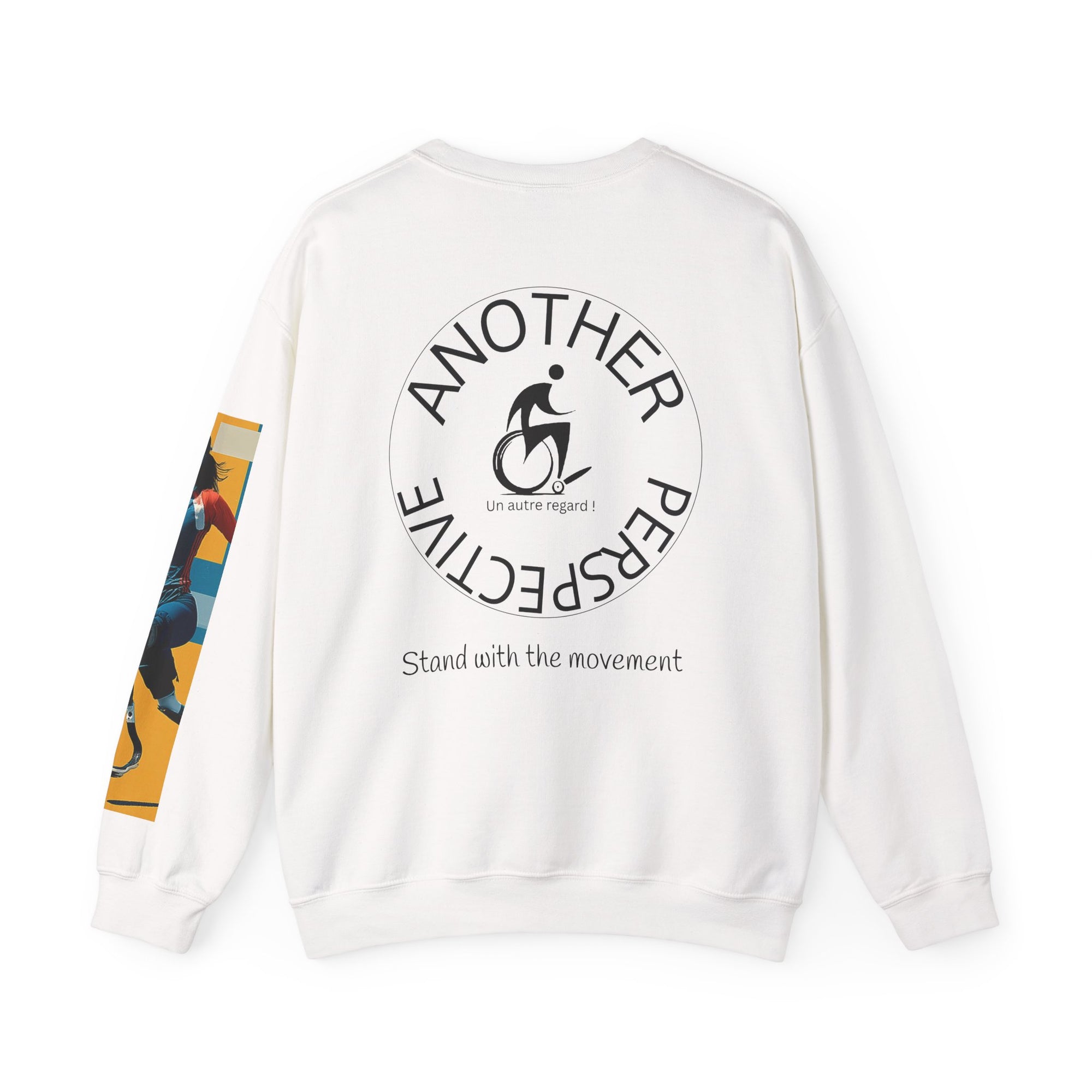 Inclusive WheelChair Course Sports Themed Sweatshirt for Empowerment, Unisex Heavy Blend Crewneck, Inspirational Gift for Activists