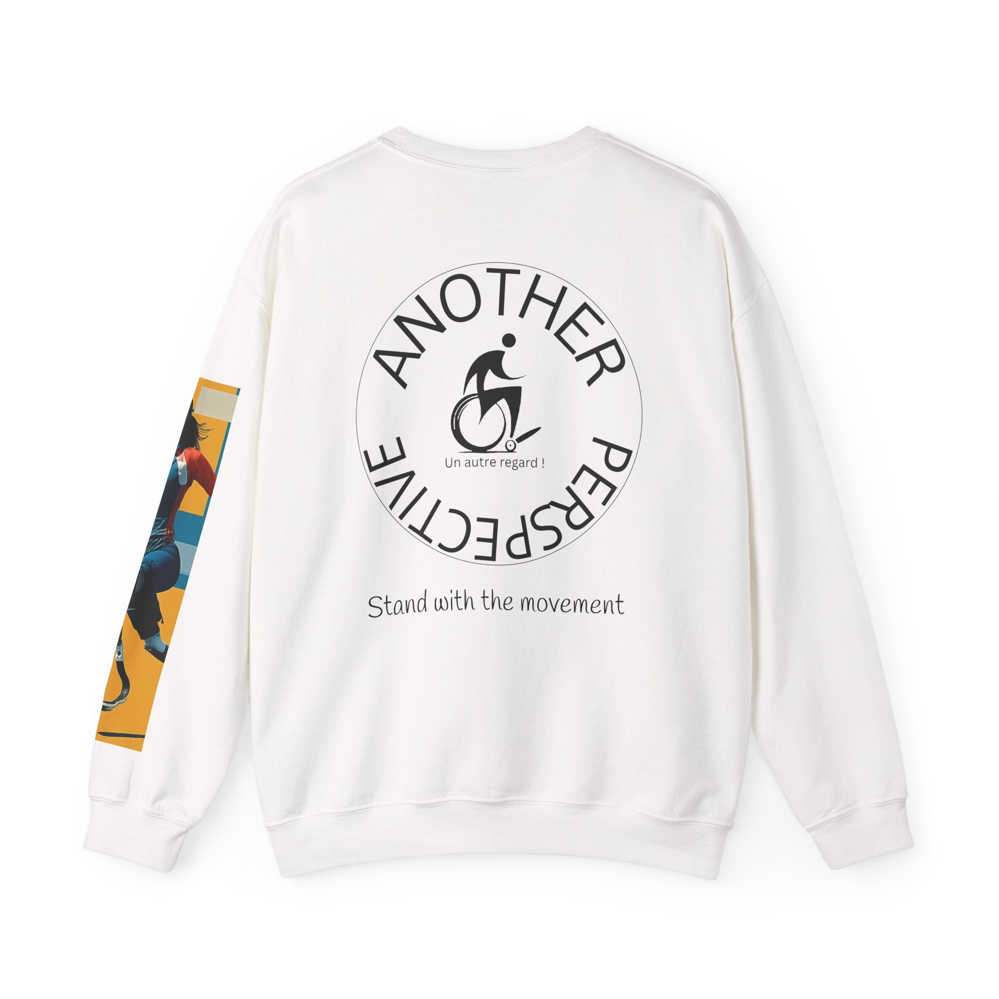 Inclusive WheelChair Course Sports Themed Sweatshirt for Empowerment, Unisex Heavy Blend Crewneck, Inspirational Gift for Activists