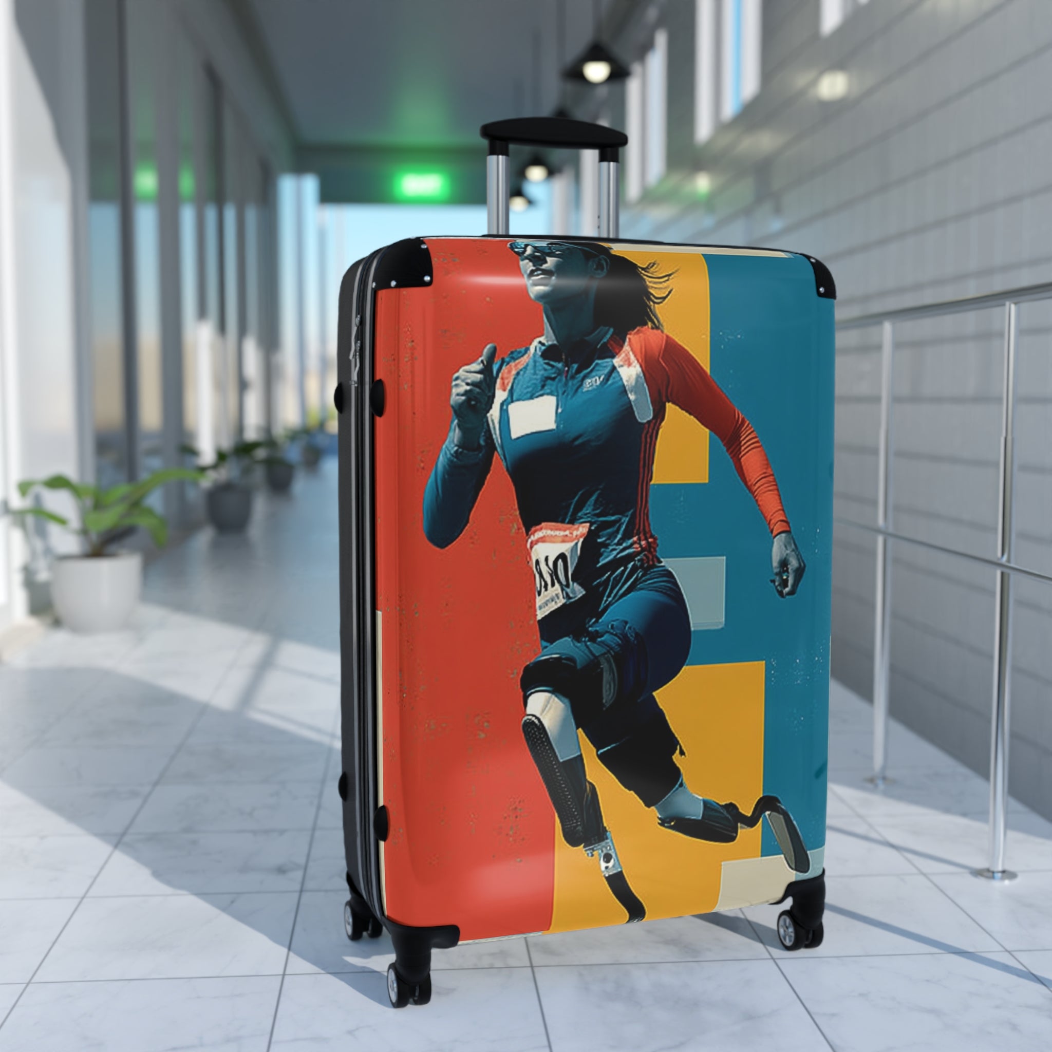 Wheelchair Course Athlete Suitcase - Travel Gear for Adaptive Sports, Unique Luggage, Inspirational Gift, Mobility Travel, Adventure Bag