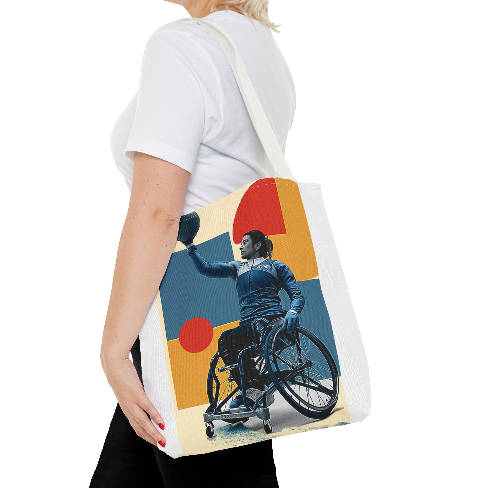 Inspirational Wheelchair Sports Tote Bag | Motivational Gym Bag, Everyday Use, Eco-Friendly Gift, Unique Sporty Design