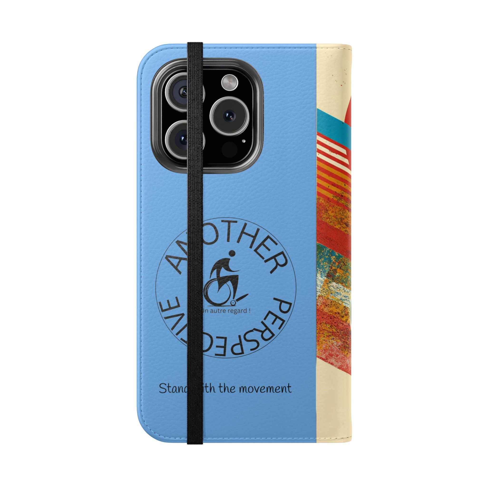 Mobility Advocate Flip Case for Phone Wheelchair, Supportive Gift for Activists, Stylish Wallet Phone Case, Perfect for Everyday Use