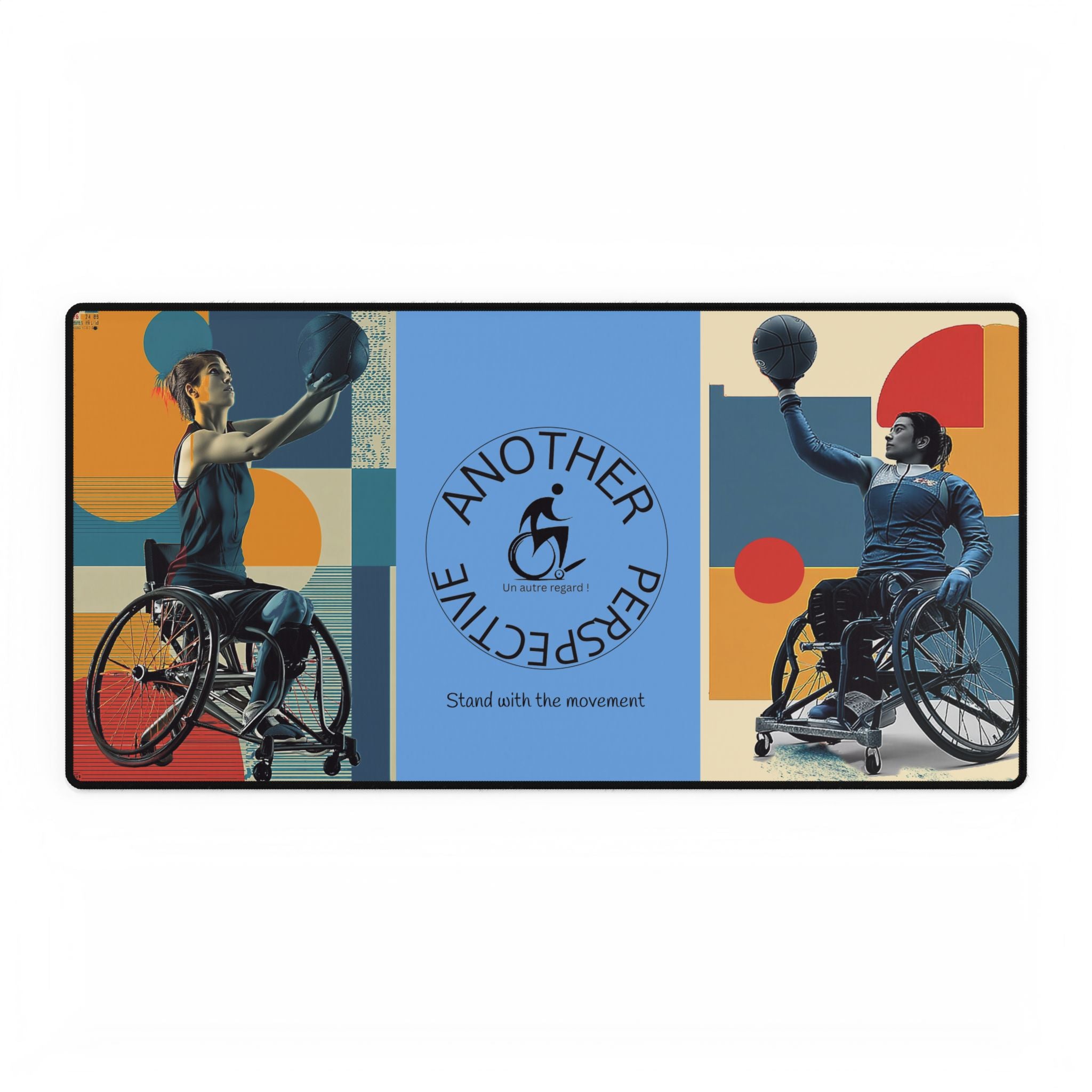 Adaptive Basket Sports Desk Mat - Another Perspective | Motivational Workspace Décor, Office Gift, Inspirational Desk Pad, Home Office Decor, [...]