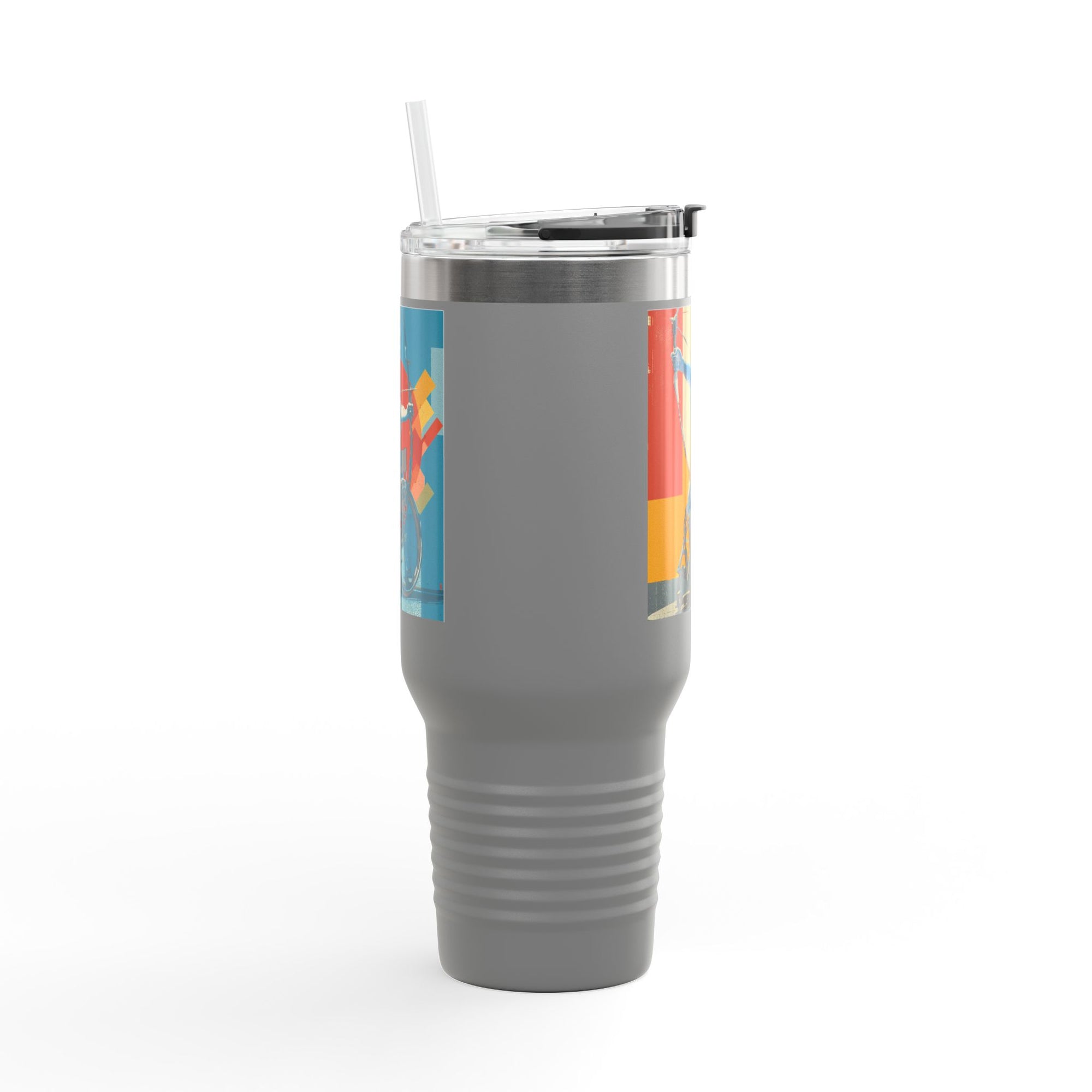 Vibrant Insulated Travel Mug for On-the-Go Coffee Lovers, Motivational Mug, Daily Hydration, Sports Enthusiast Gift