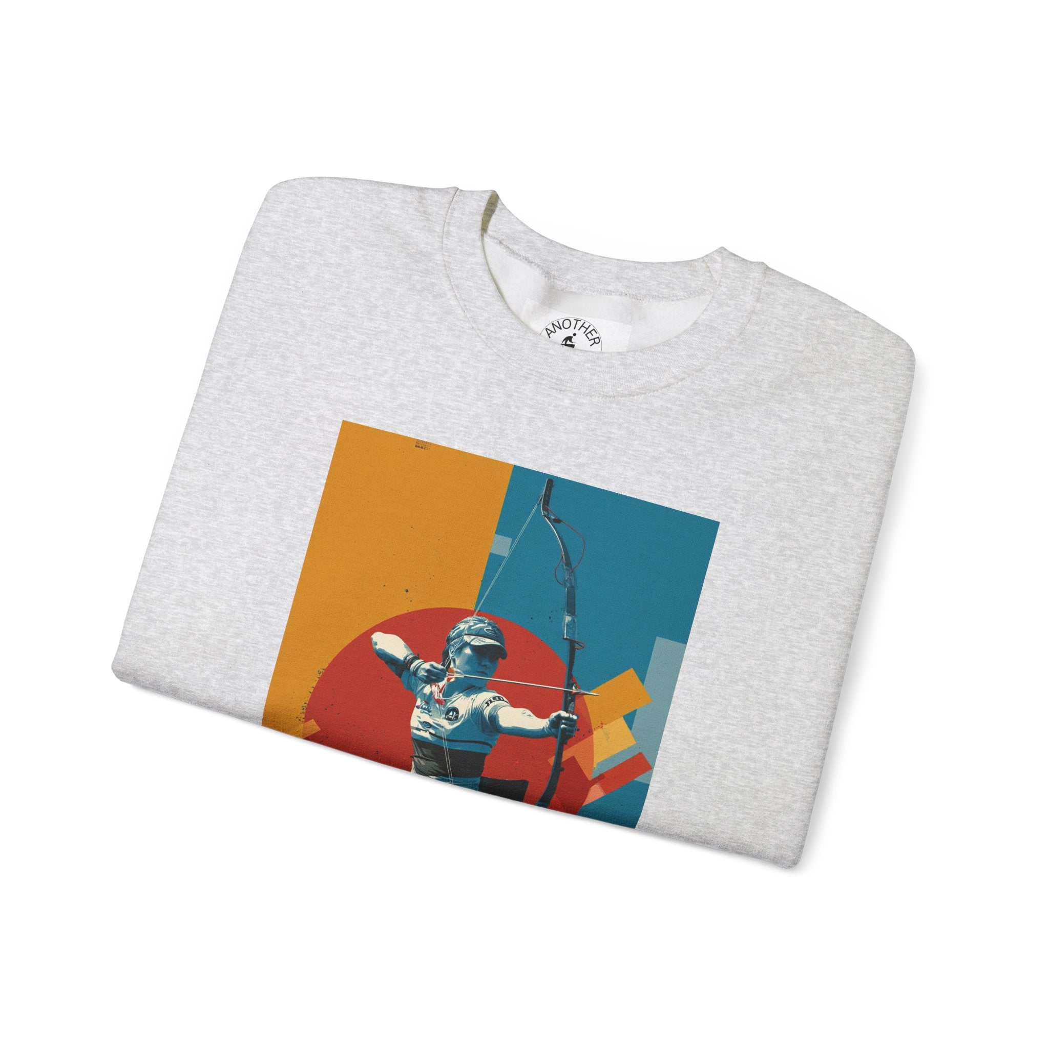 nclusive WheelChair Archery Sports Themed Sweatshirt for Empowerment, Unisex Heavy Blend Crewneck, Inspirational Gift for Activists