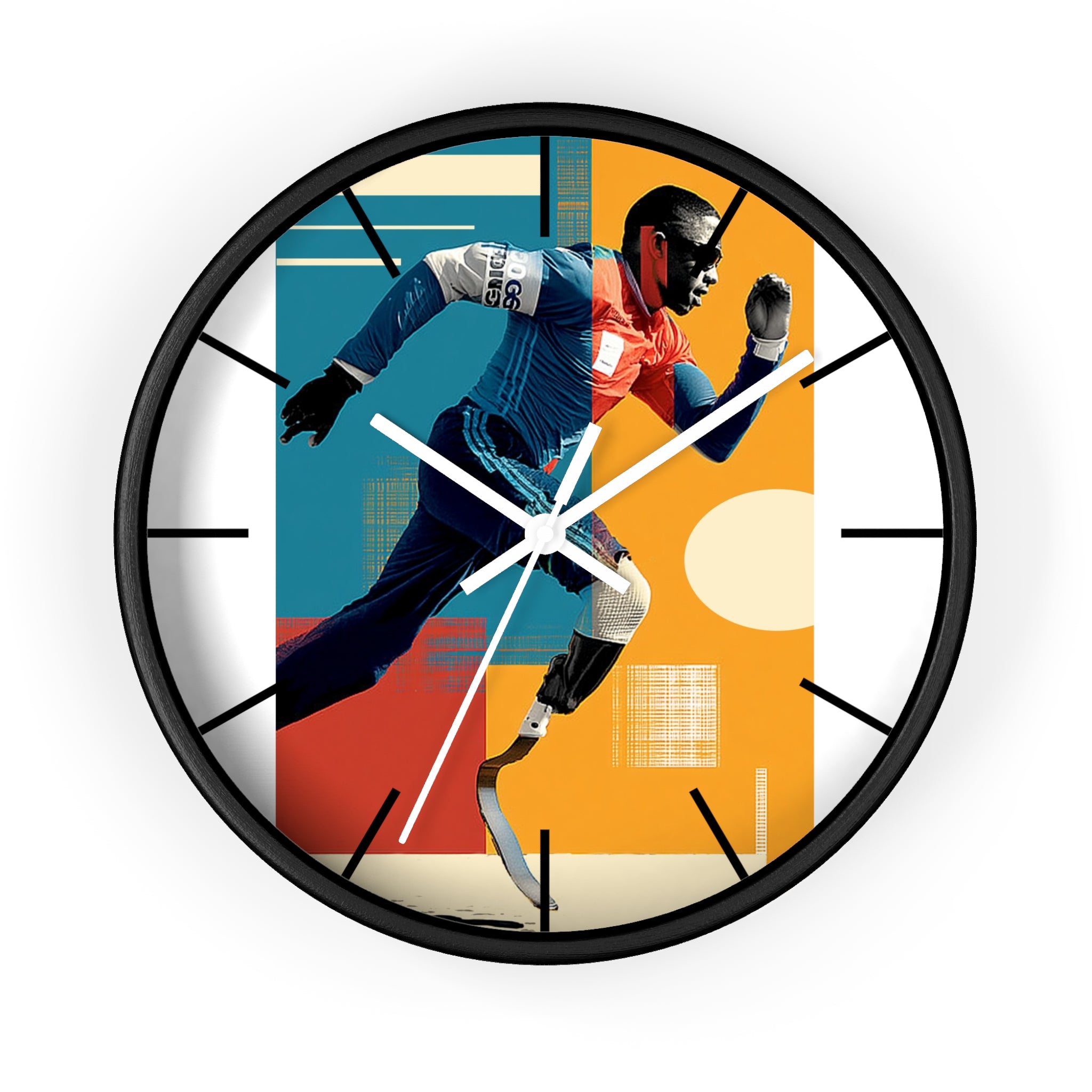 Motivational Sports Course Wall Clock, Inspirational Decor for Athletes, Fitness Gift, Perfect for Home Gym, Competition, or Office