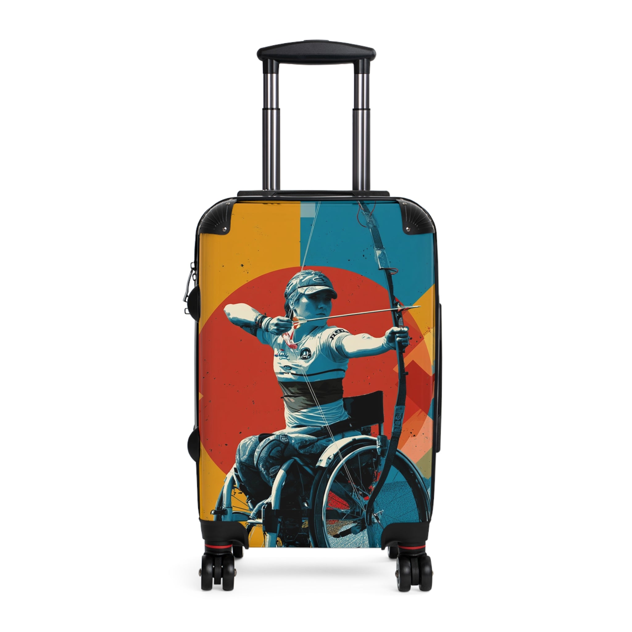 Wheelchair Archery Athlete Suitcase - Travel Gear for Adaptive Sports, Unique Luggage, Inspirational Gift, Mobility Travel, Adventure Bag