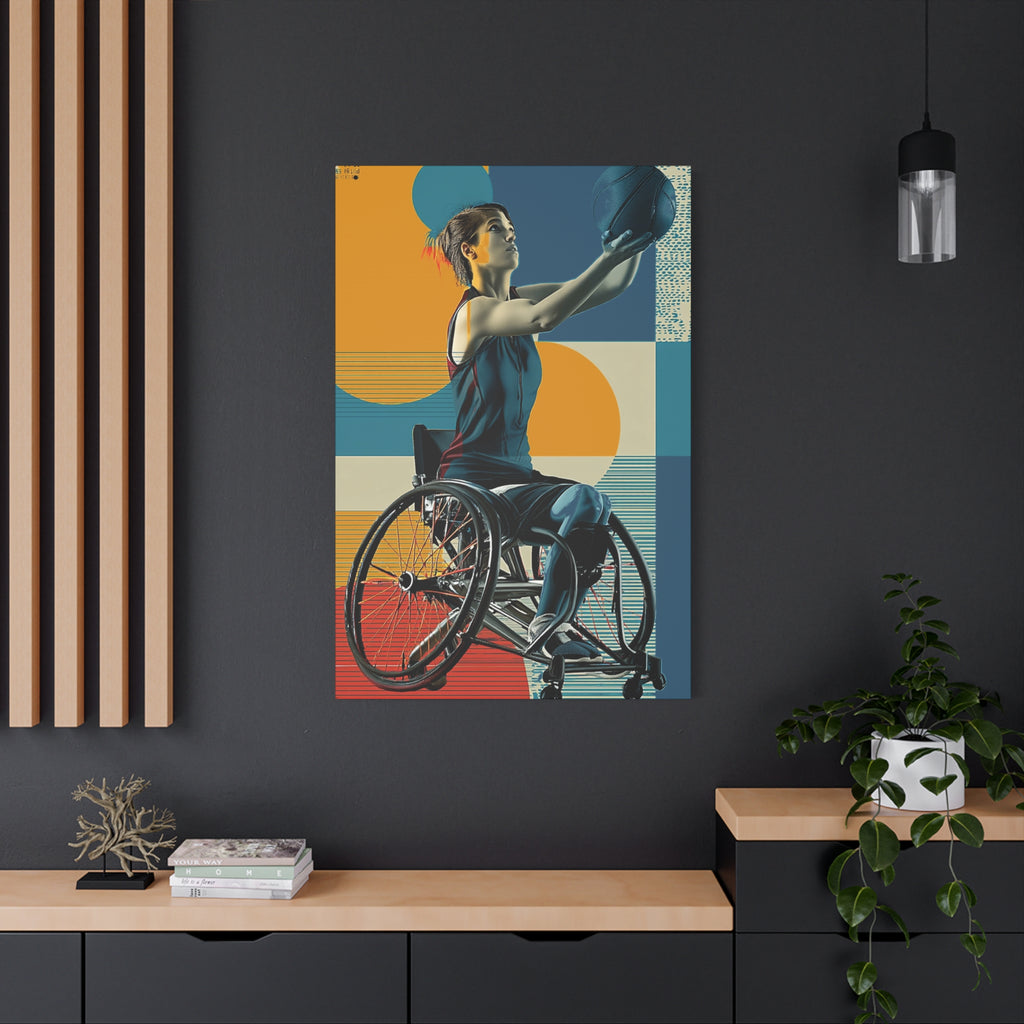 Empowering Wheelchair Basket Canvas Art, Inspirational Wall Decor, Motivational Home Decor, Unique Gift for Sports Enthusiasts, [...]