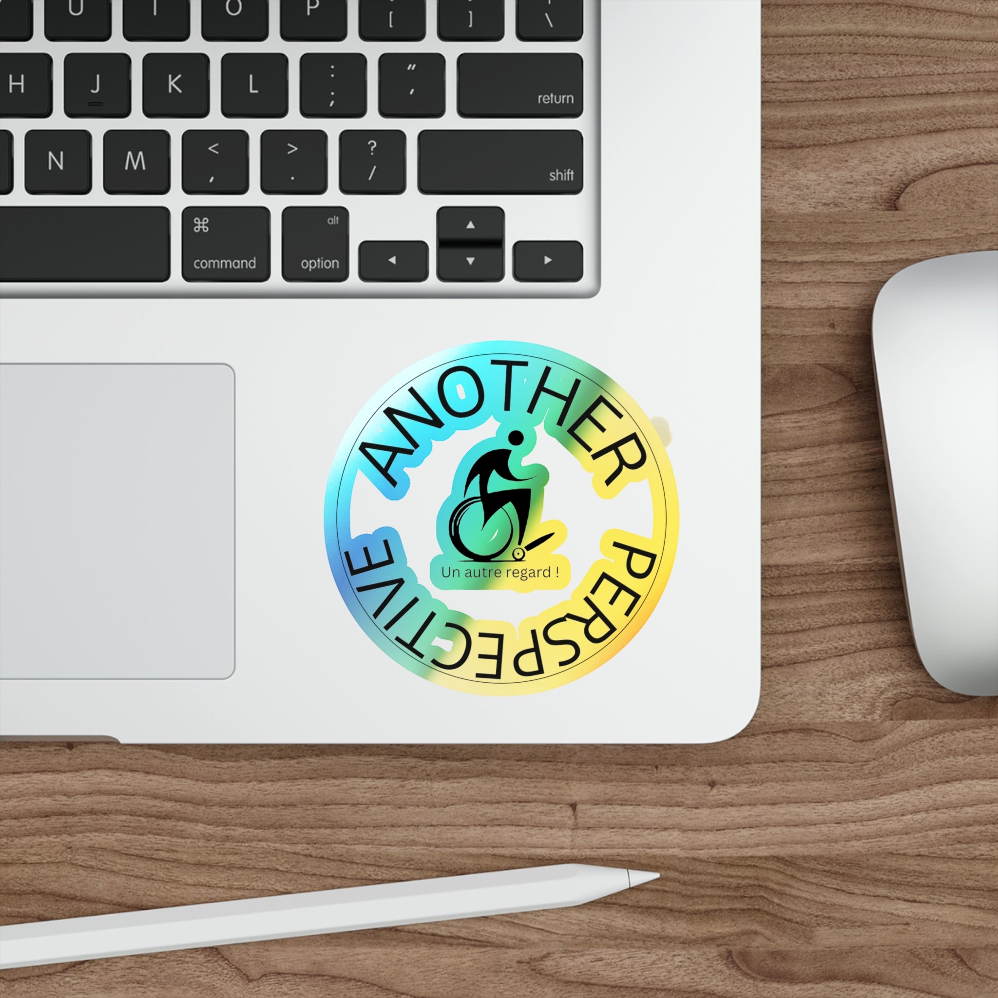 Holographic Die-Cut Stickers - Positive Vibe Stickers, Gift for Cyclists, Eco-Friendly Decor, Skateboard Accessories, Inspirational Stickers