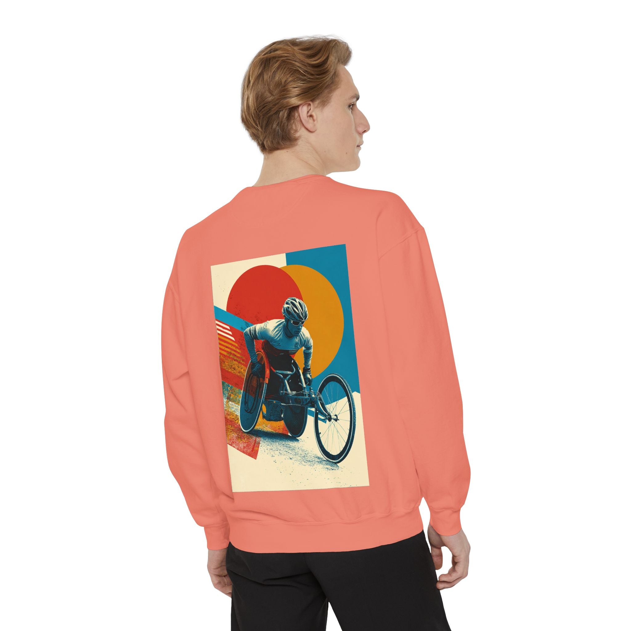 Inspirational Unisex Sweatshirt - Motivational Sports Wheelchair course Design | Perfect for Coaches, Athletes, Gifts, Casual Wear, and Events
