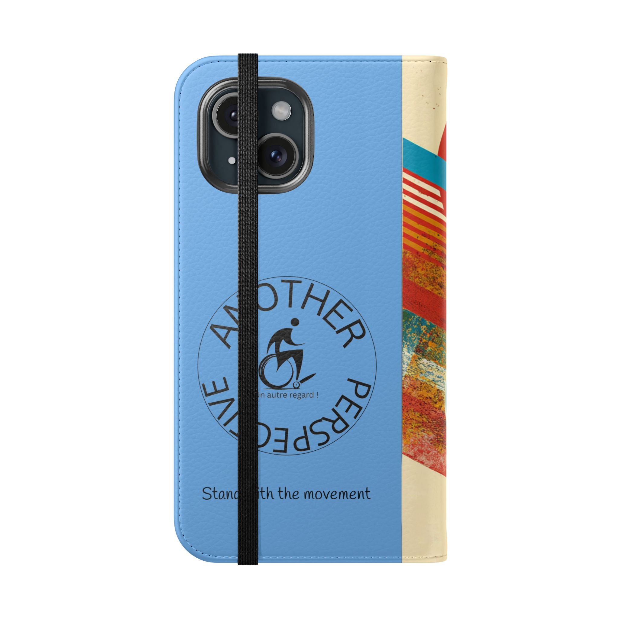 Mobility Advocate Flip Case for Phone Wheelchair, Supportive Gift for Activists, Stylish Wallet Phone Case, Perfect for Everyday Use