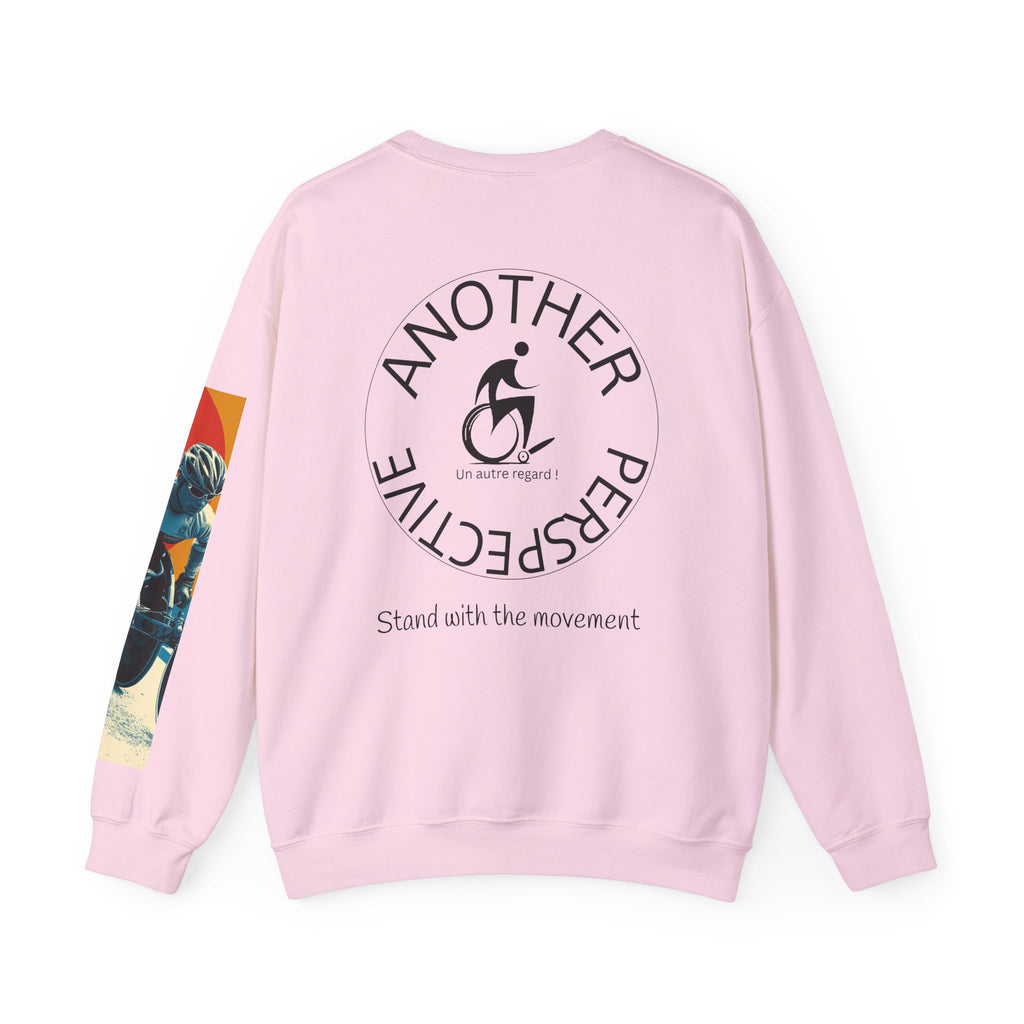 Inclusive WheelChair Course Sports Themed Sweatshirt for Empowerment, Unisex Heavy Blend Crewneck, Inspirational Gift for Activists