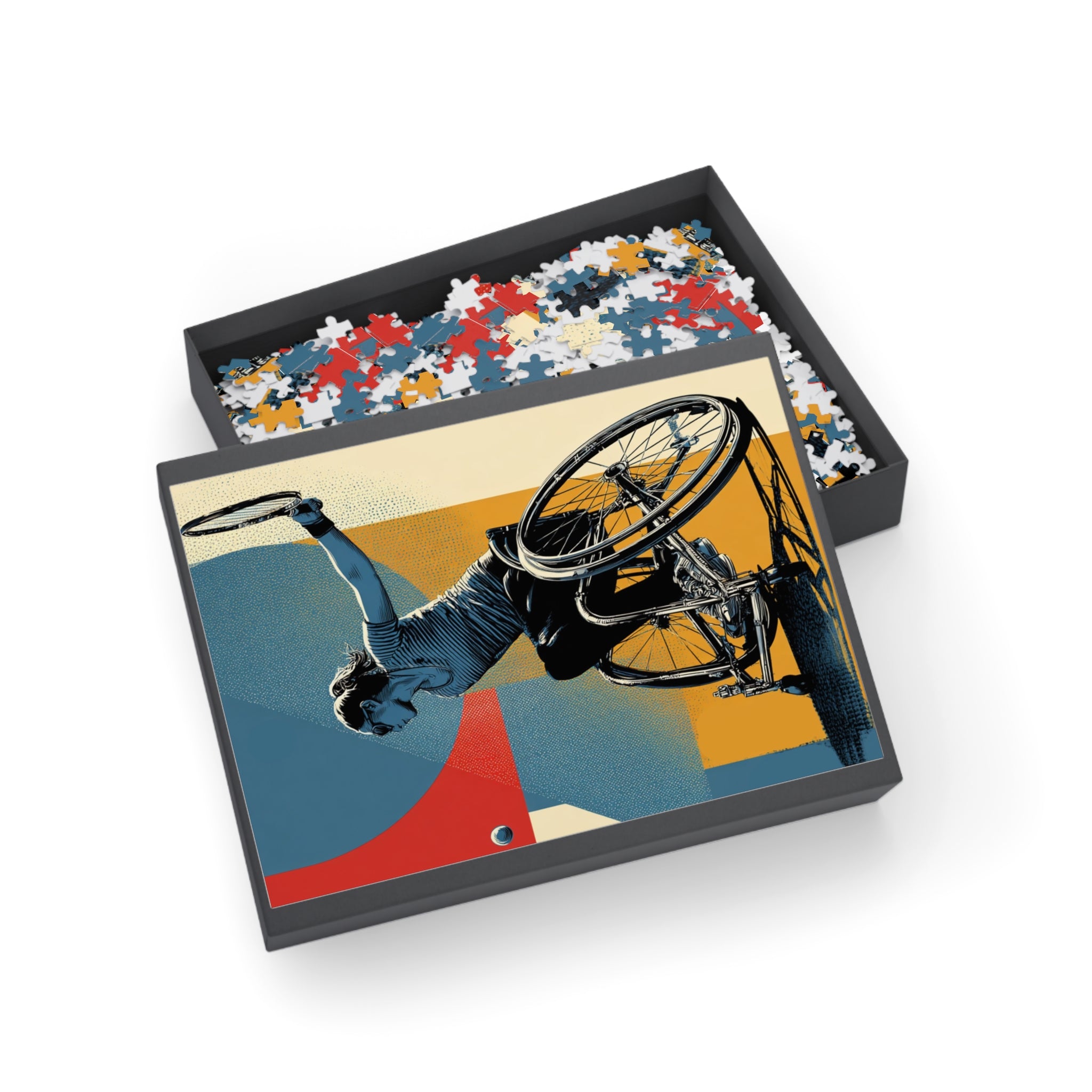 Interactive Tennis Enthusiast Puzzle,  500-1000-Piece Jigsaw, Perfect for Gifts, Family Time, Home Decor, Cycling Theme