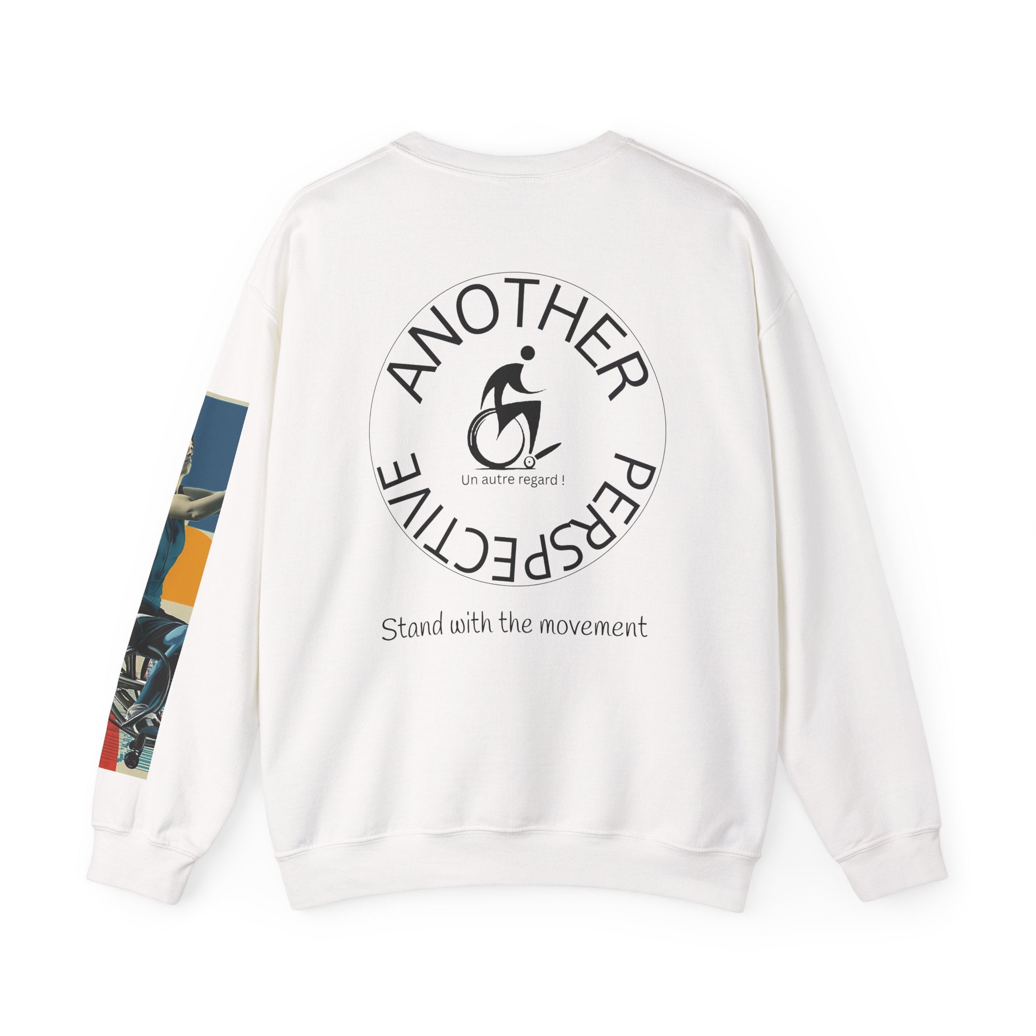 Inclusive WheelChair Basket Sports Themed Sweatshirt for Empowerment, Unisex Heavy Blend Crewneck, Inspirational Gift for Activists