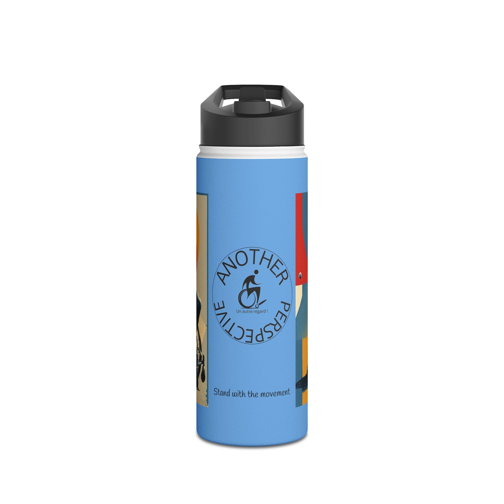 Colorful Stainless Steel Water Bottle – Para-sport Tennis Design, Eco-Friendly Hydration, Gift Idea for All Athletes, Travel Mug, Fitness Accessory