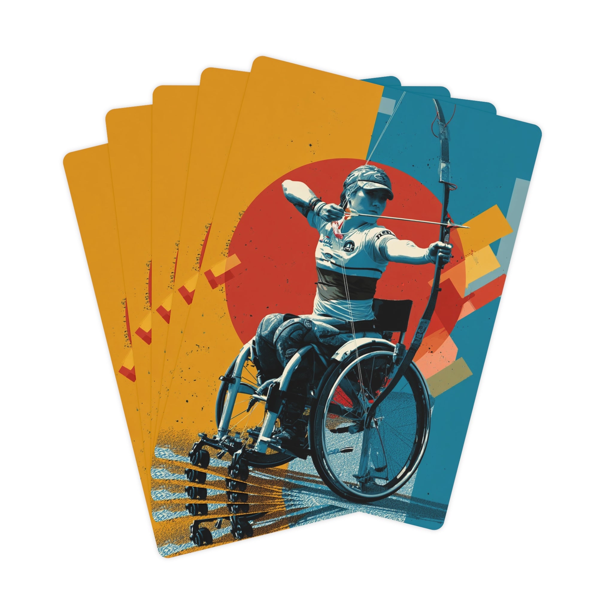 Poker Card Set Archery, Playing Cards for Game Night, Unique Gift for Poker Lovers, Fun Family Activity, Card Game Accessories, Casino Theme Decor