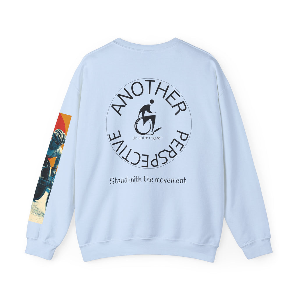 Inclusive WheelChair Course Sports Themed Sweatshirt for Empowerment, Unisex Heavy Blend Crewneck, Inspirational Gift for Activists