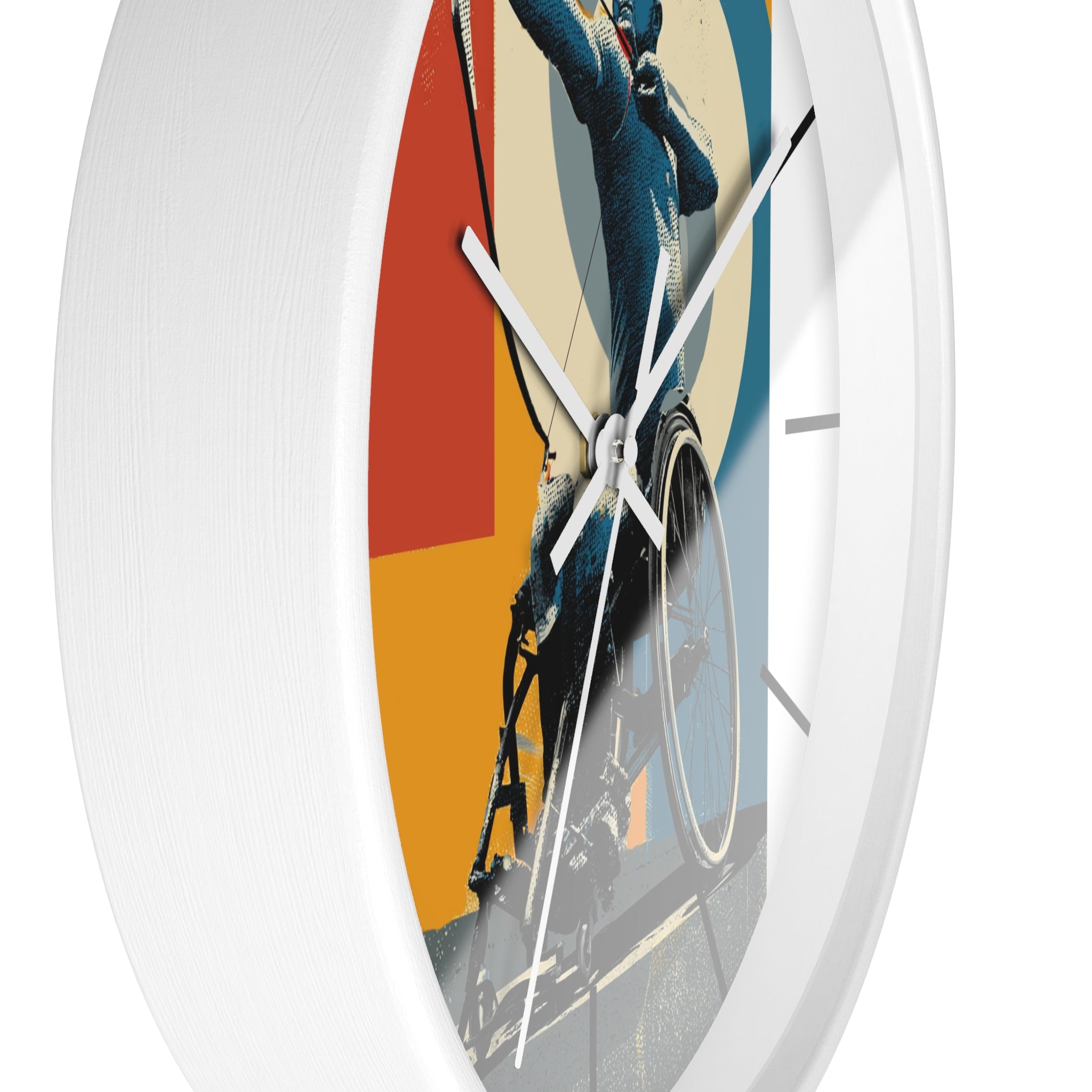 Motivational Sports Archery Wall Clock, Inspirational Decor for Athletes, Fitness Gift, Perfect for Home Gym, Competition, or Office