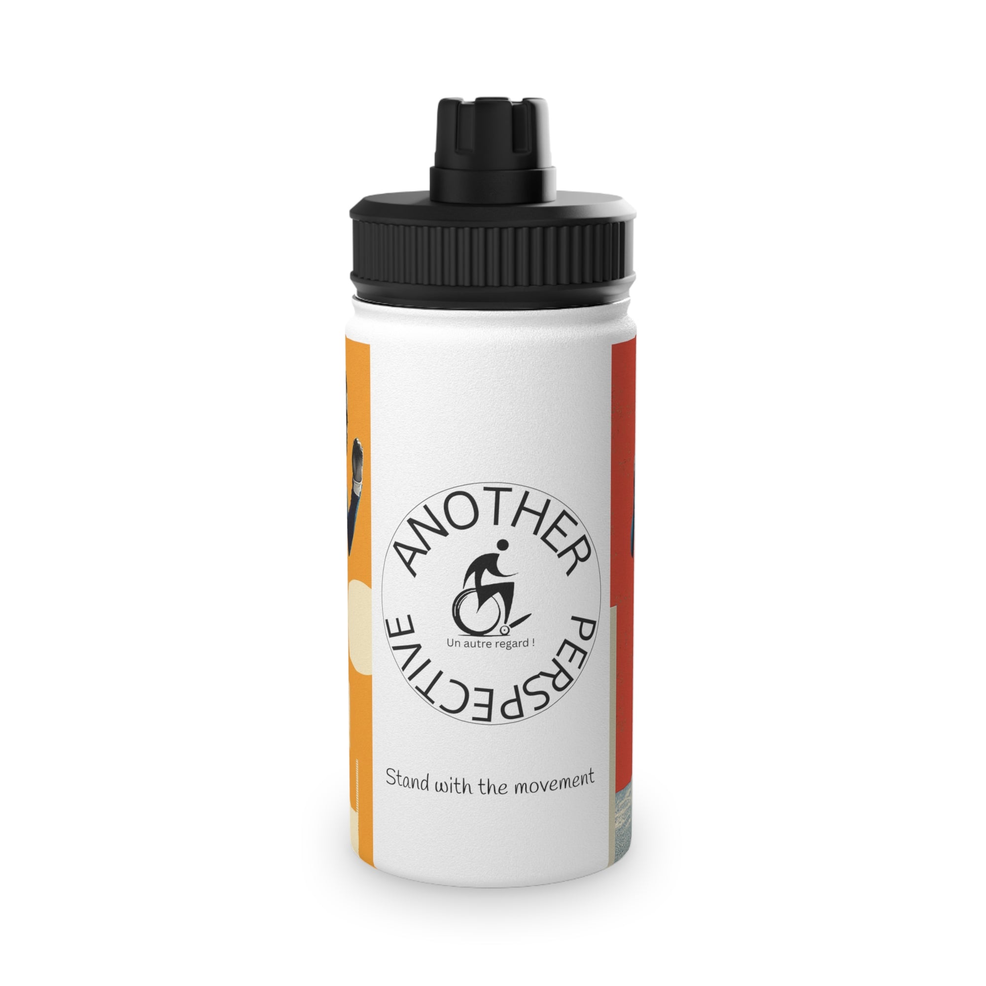Vibrant Water Bottle Course, Stainless Steel Sports Bottle, Eco-Friendly Hydration, Outdoor Adventure Gear, Unique Gift for Cyclists
