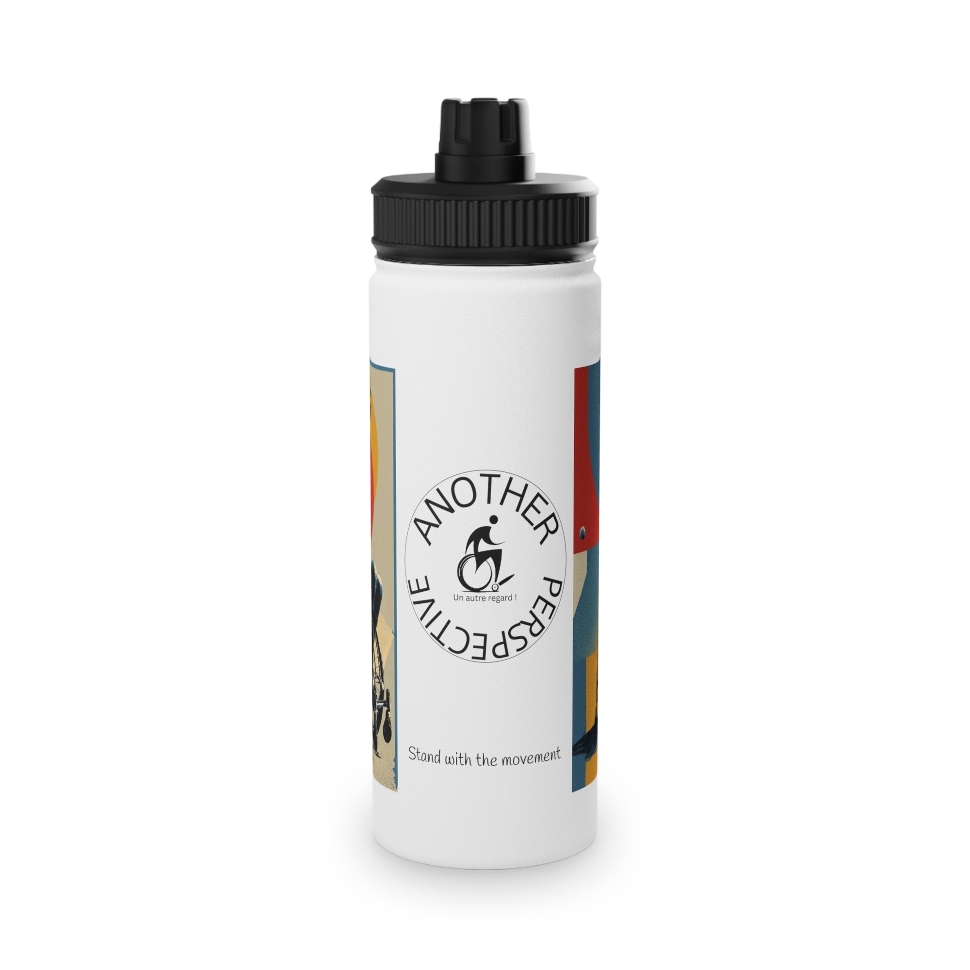 Vibrant Tennis Water Bottle, Stainless Steel Sports Bottle, Eco-Friendly Hydration, Outdoor Adventure Gear, Unique Gift for Cyclists
