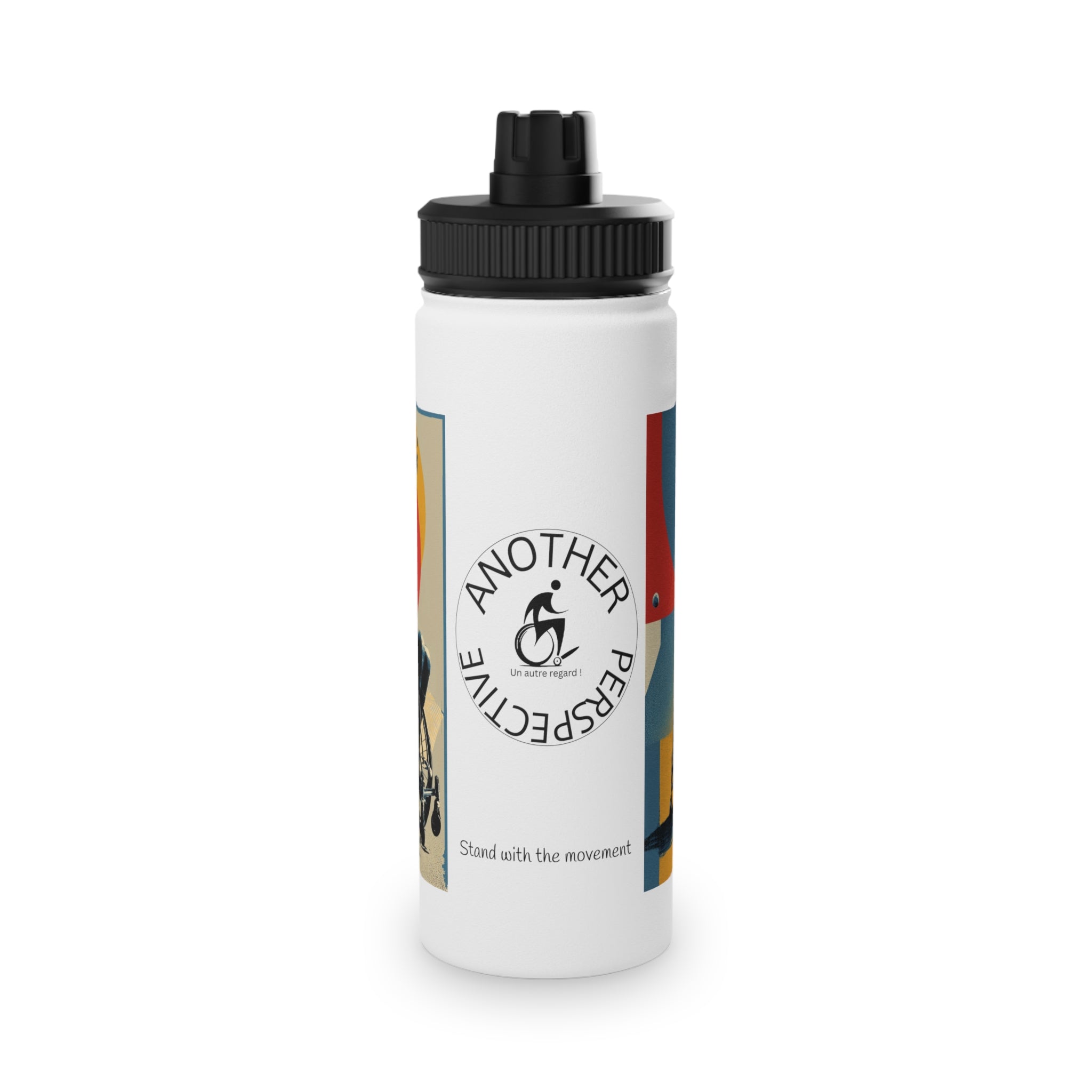 Vibrant Tennis Water Bottle, Stainless Steel Sports Bottle, Eco-Friendly Hydration, Outdoor Adventure Gear, Unique Gift for Cyclists