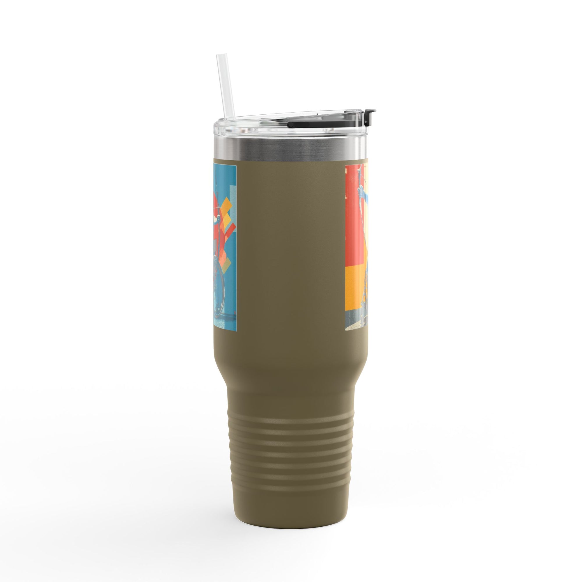 Vibrant Insulated Travel Mug for On-the-Go Coffee Lovers, Motivational Mug, Daily Hydration, Sports Enthusiast Gift