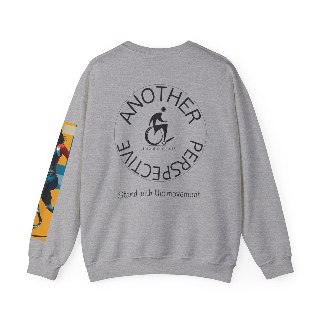 Inclusive WheelChair Course Sports Themed Sweatshirt for Empowerment, Unisex Heavy Blend Crewneck, Inspirational Gift for Activists