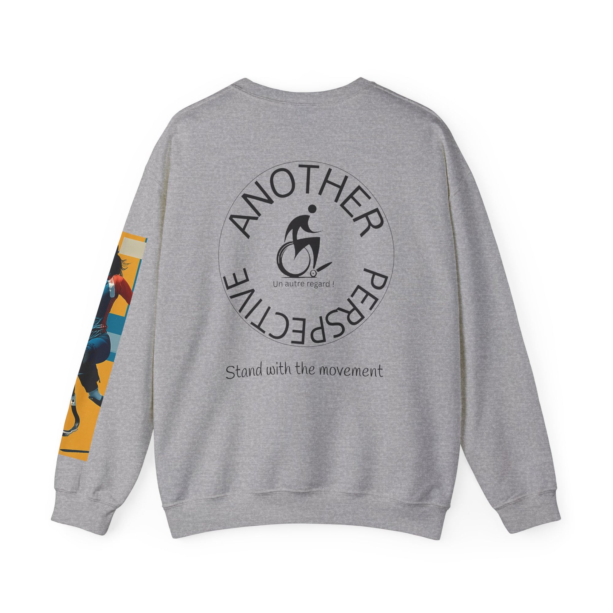 Inclusive WheelChair Course Sports Themed Sweatshirt for Empowerment, Unisex Heavy Blend Crewneck, Inspirational Gift for Activists