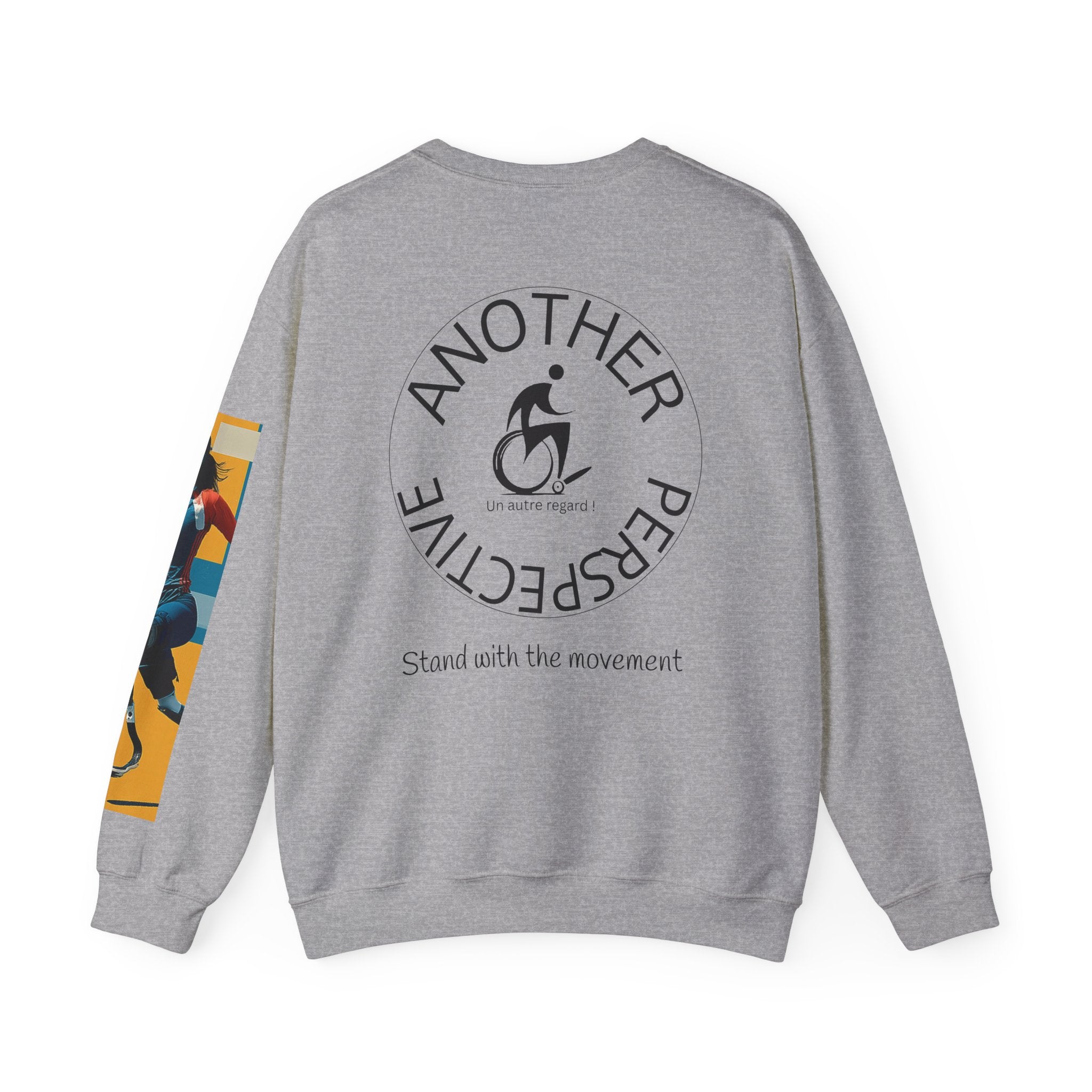 Inclusive WheelChair Course Sports Themed Sweatshirt for Empowerment, Unisex Heavy Blend Crewneck, Inspirational Gift for Activists