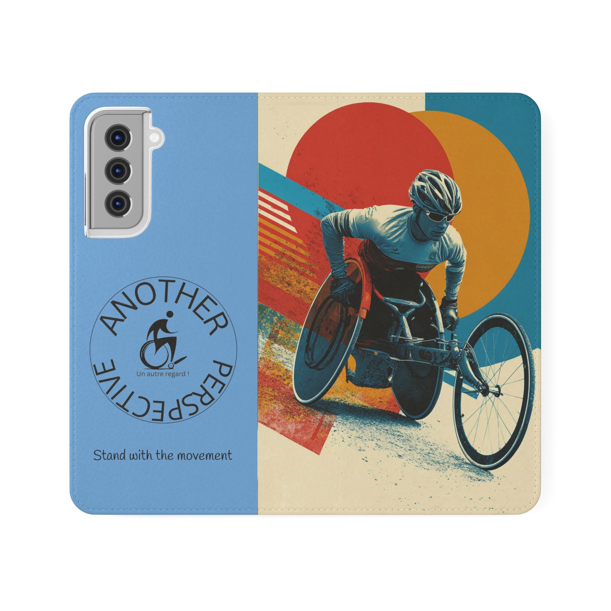 Mobility Advocate Flip Case for Phone Wheelchair, Supportive Gift for Activists, Stylish Wallet Phone Case, Perfect for Everyday Use