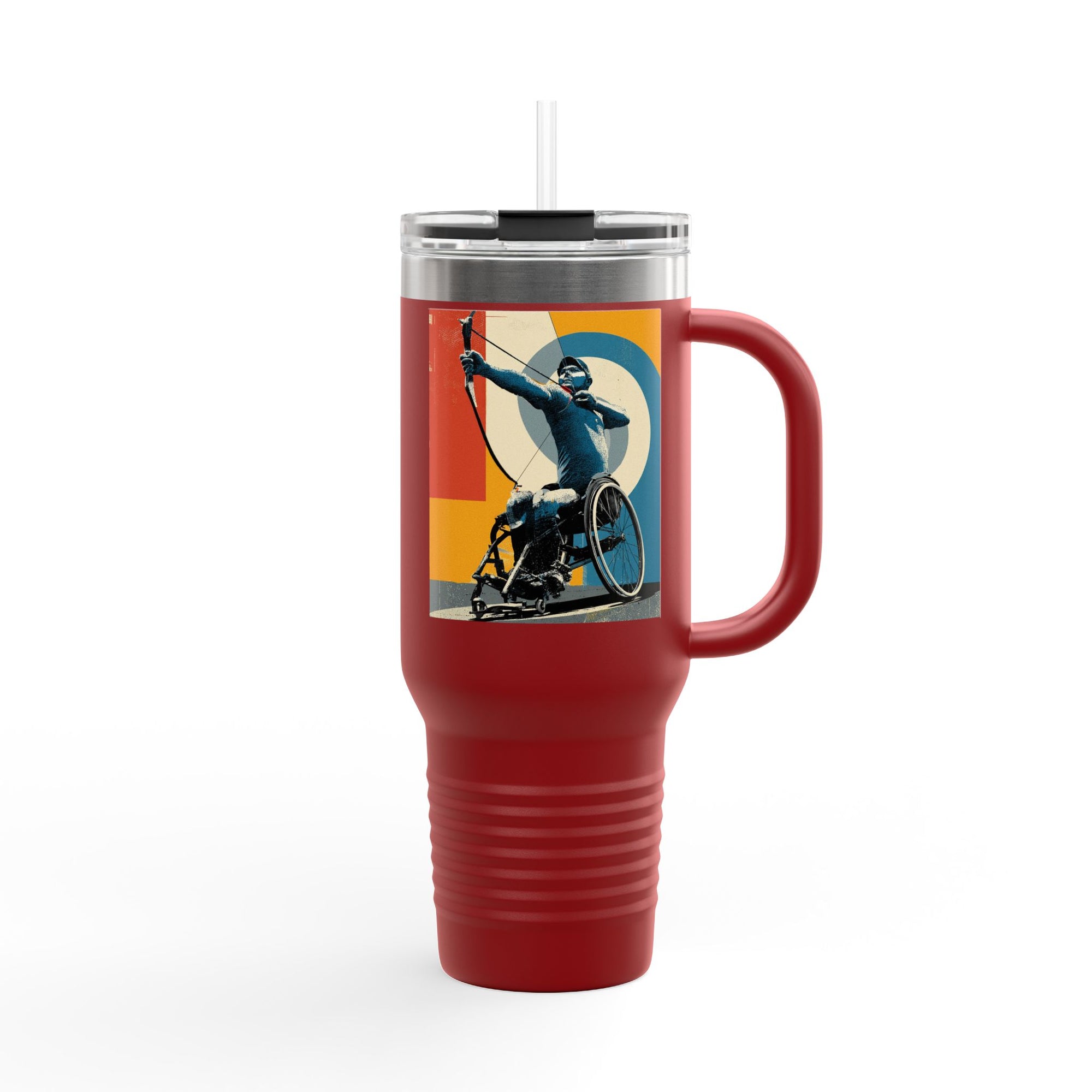 Vibrant Insulated Travel Mug for On-the-Go Coffee Lovers, Motivational Mug, Daily Hydration, Sports Enthusiast Gift