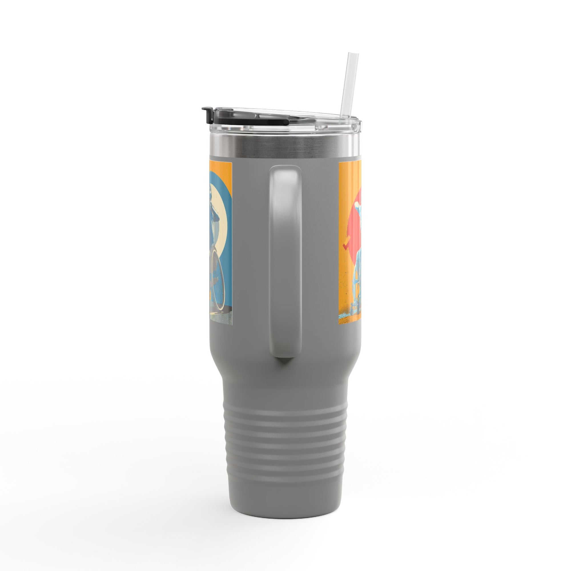 Vibrant Insulated Travel Mug for On-the-Go Coffee Lovers, Motivational Mug, Daily Hydration, Sports Enthusiast Gift