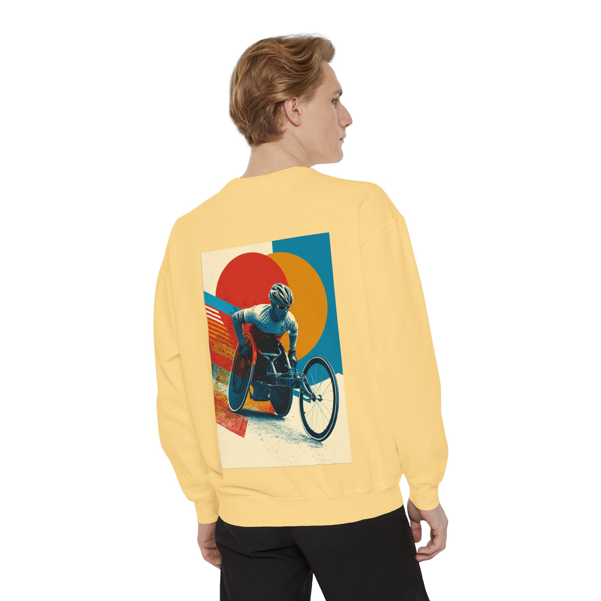 Inspirational Unisex Sweatshirt - Motivational Sports Wheelchair course Design | Perfect for Coaches, Athletes, Gifts, Casual Wear, and Events